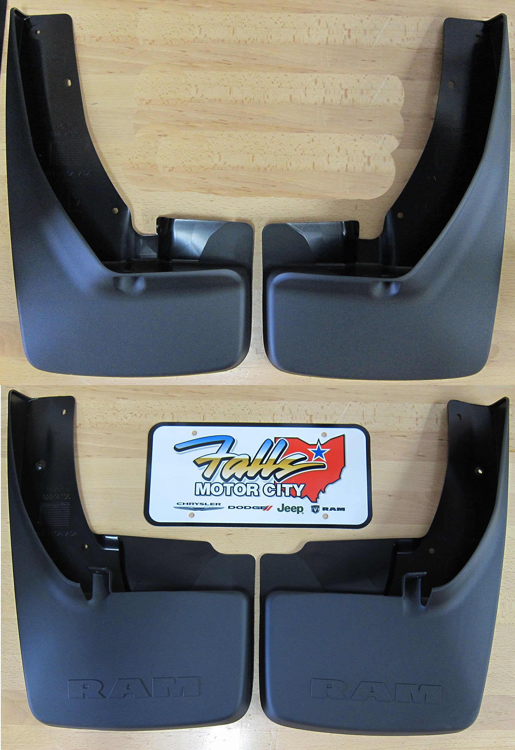 Dodge Ram With Fender Flares Front And Rear Deluxe Molded Splash Guards Mud Flaps