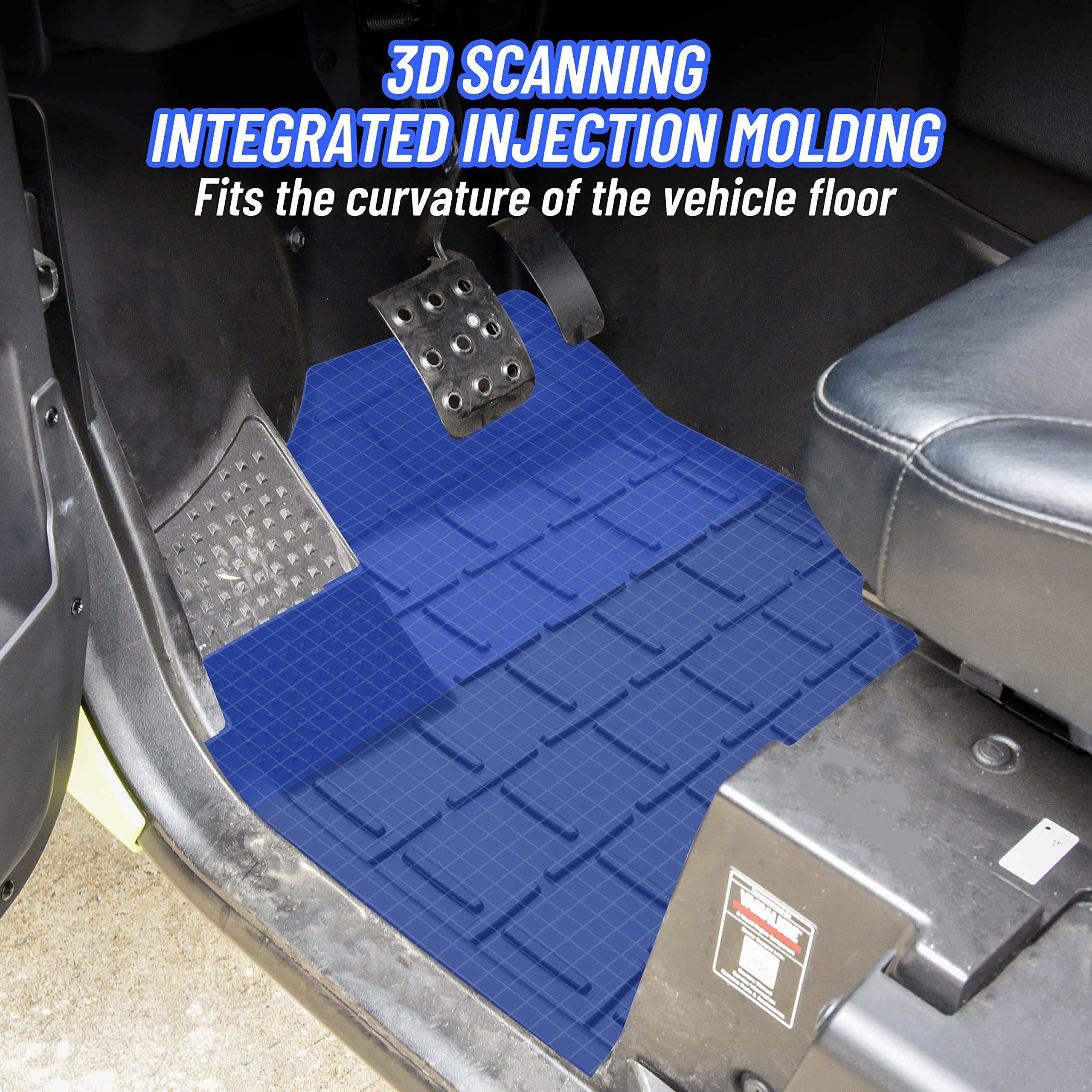 Sautvs Tpe Anti-Slip Floor Mats Front Row Floor Liners For 2021-2024 Yamaha Wolverine Rmax 1000 Rmax 2 Rmax 4,2018-2020 Wolverine X2/X4 850 Accessories,All Weather Protection Slush Mats