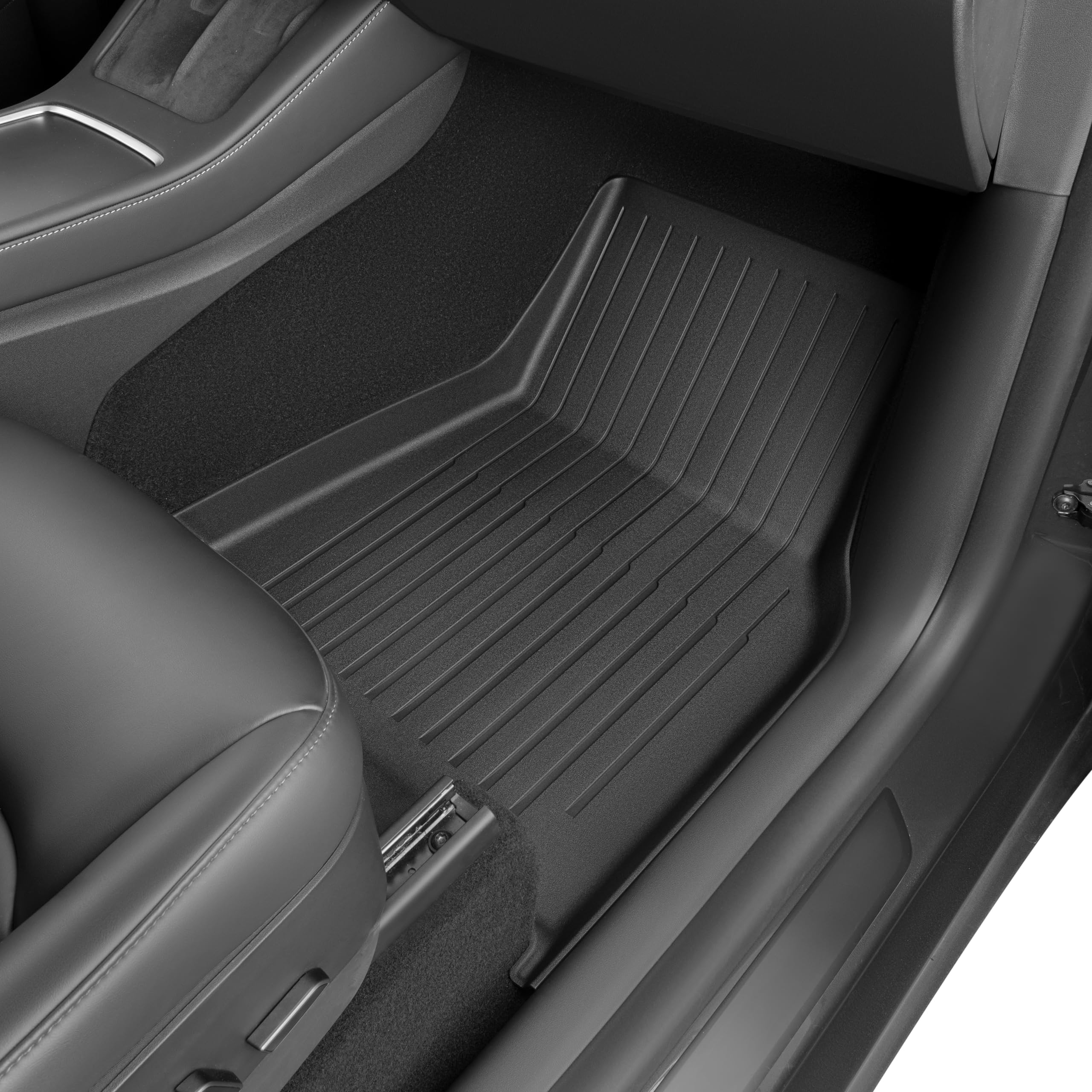 Super Liner Floor Mats For Tesla Model Custom Fit 2021-2025-5Seat Full Set 6*Pcs All-Weather Cargo Liner Rear Cargo Tray Trunk F