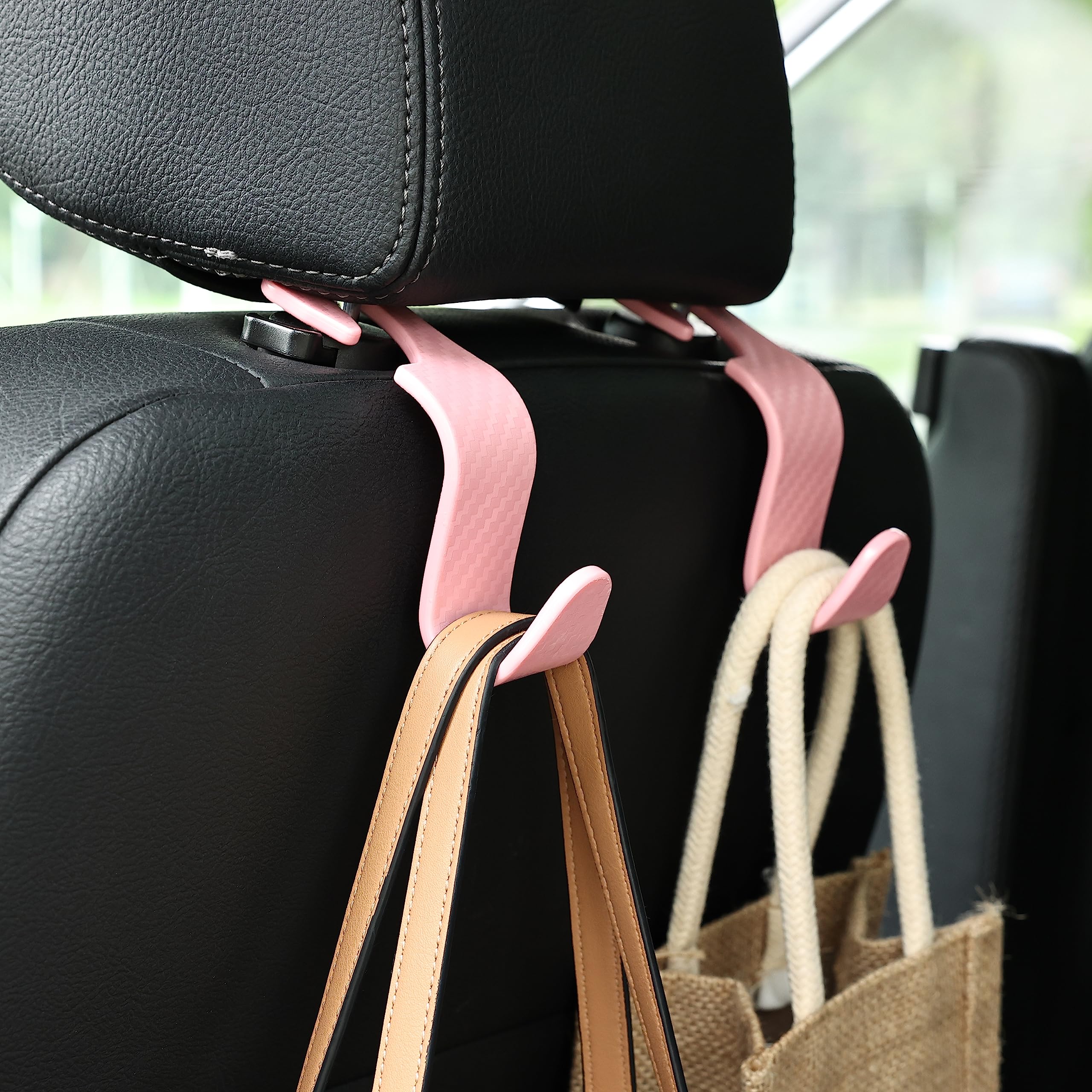 Toiyason Car Seat Headrest Hook Universal Vehicle Seat Hook Hangers Interior Storage Organizer for Purse Handbag Coats Umbrellas