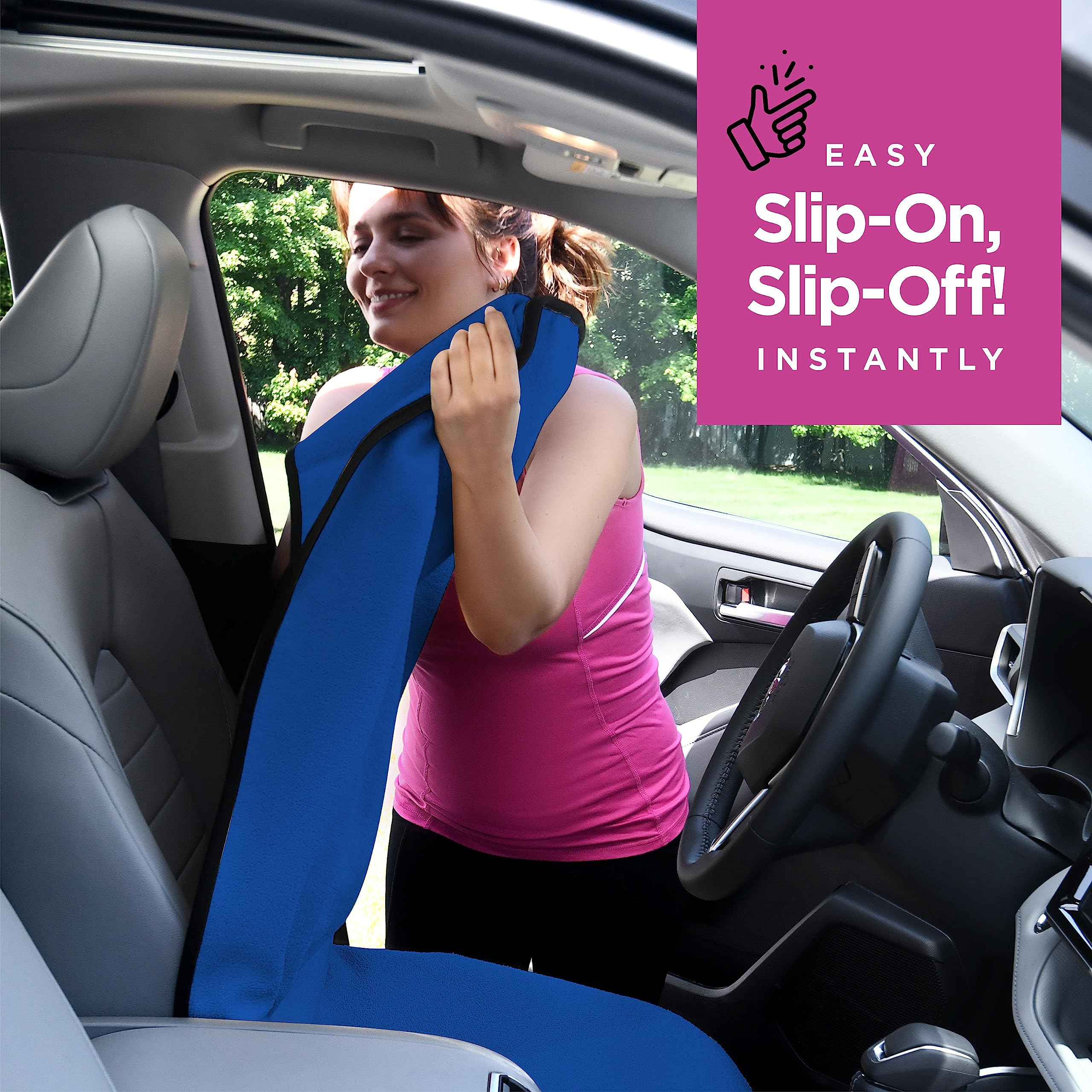 Lebogner Waterproof Sweat Towel Car Seat Cover For Post Gym Workout, Running, Swimming, Beach And Hiking, Universal Fit, 2 Pack