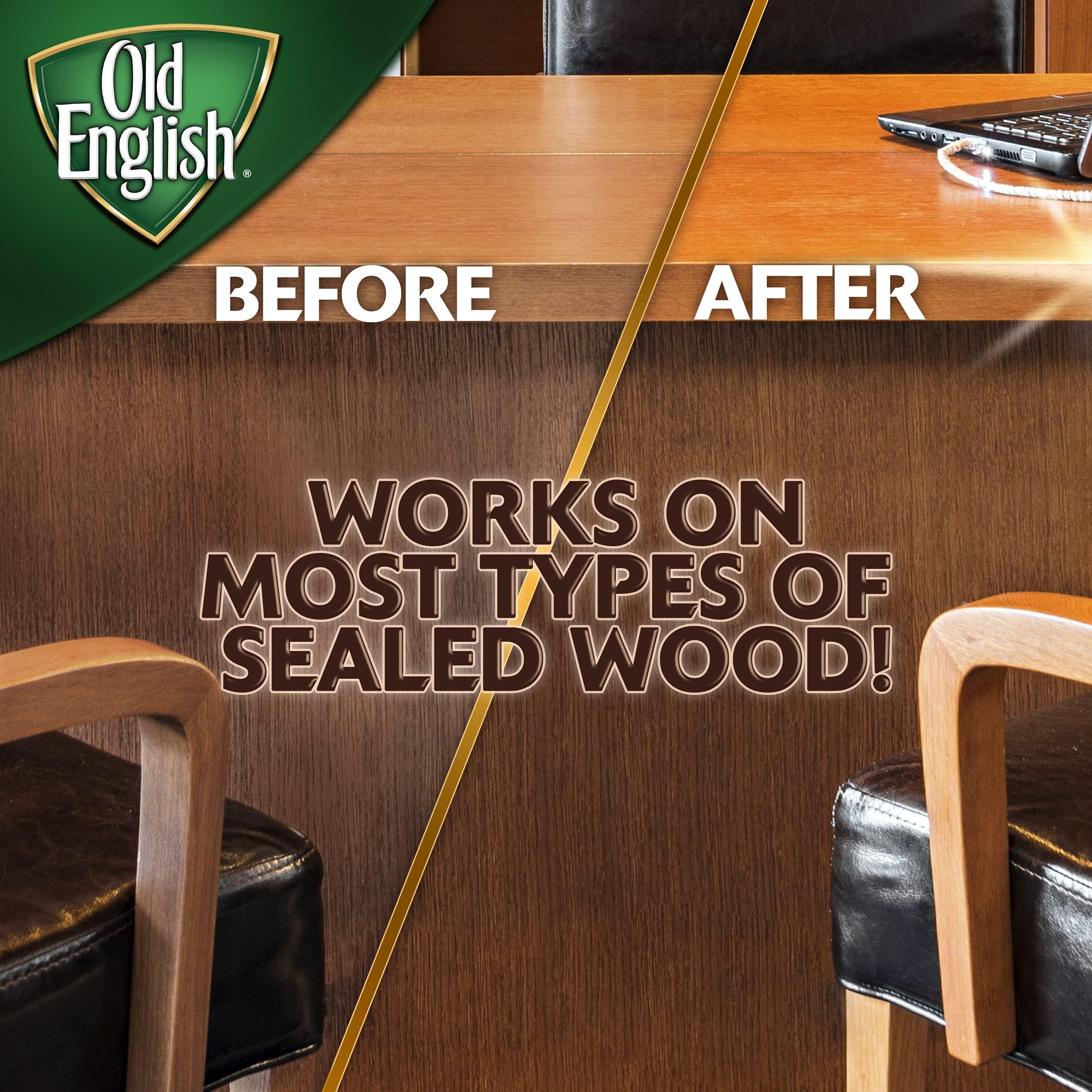 Reckitt Old English Scratch Cover for Dark Woods, 8oz Bottle, Mineral Oil, Brown