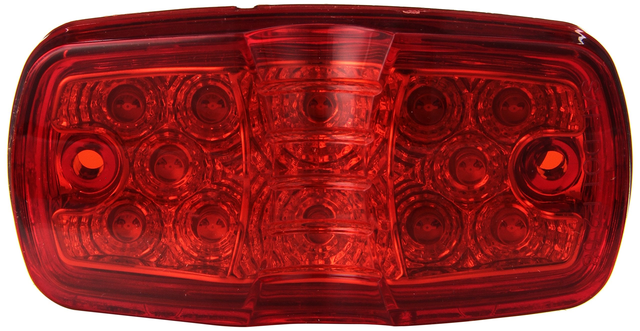 Diamond Lens 4In Double Bulb Light Red