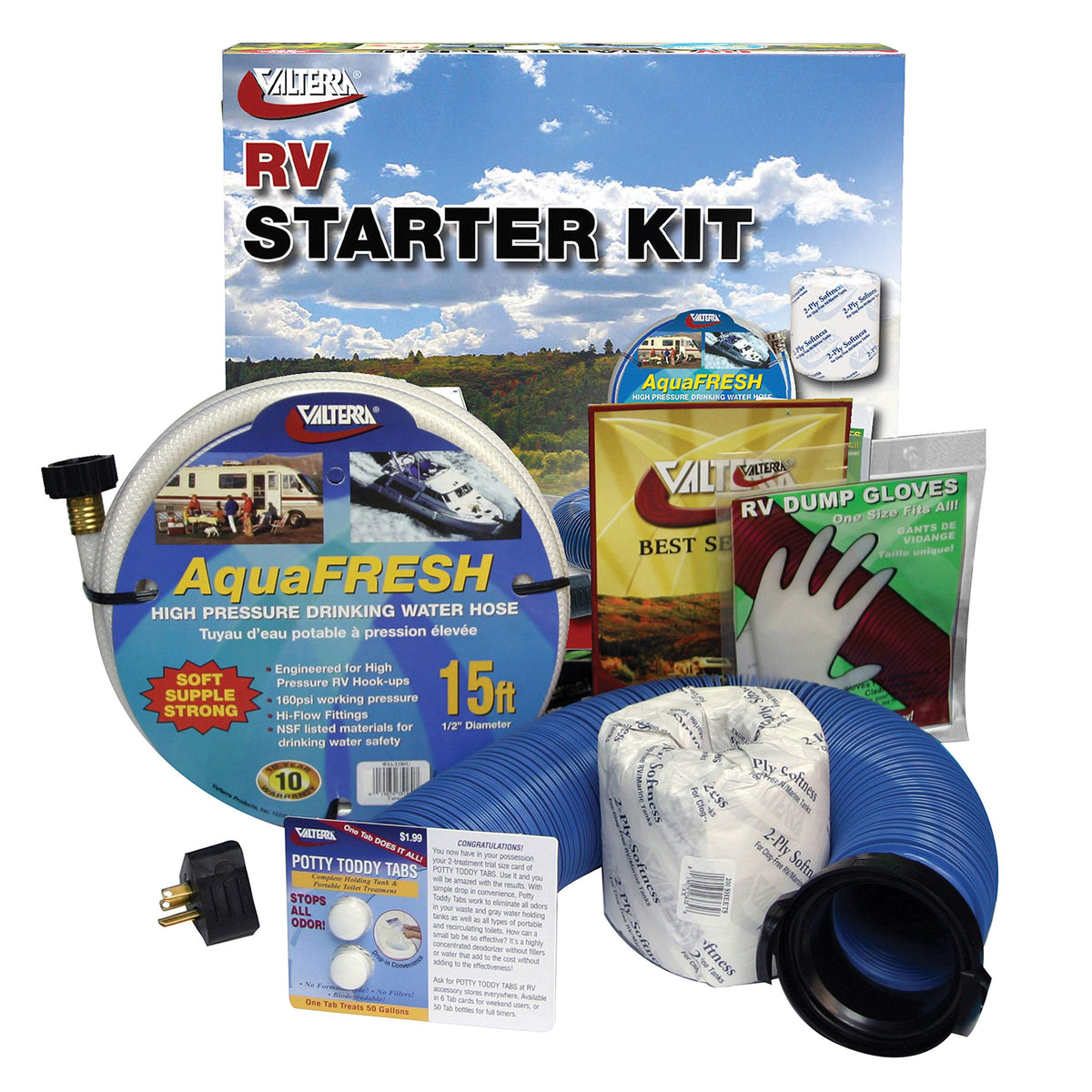 Valterra K88101 Basic RV Accessory Starter Kit with Potty Toddy