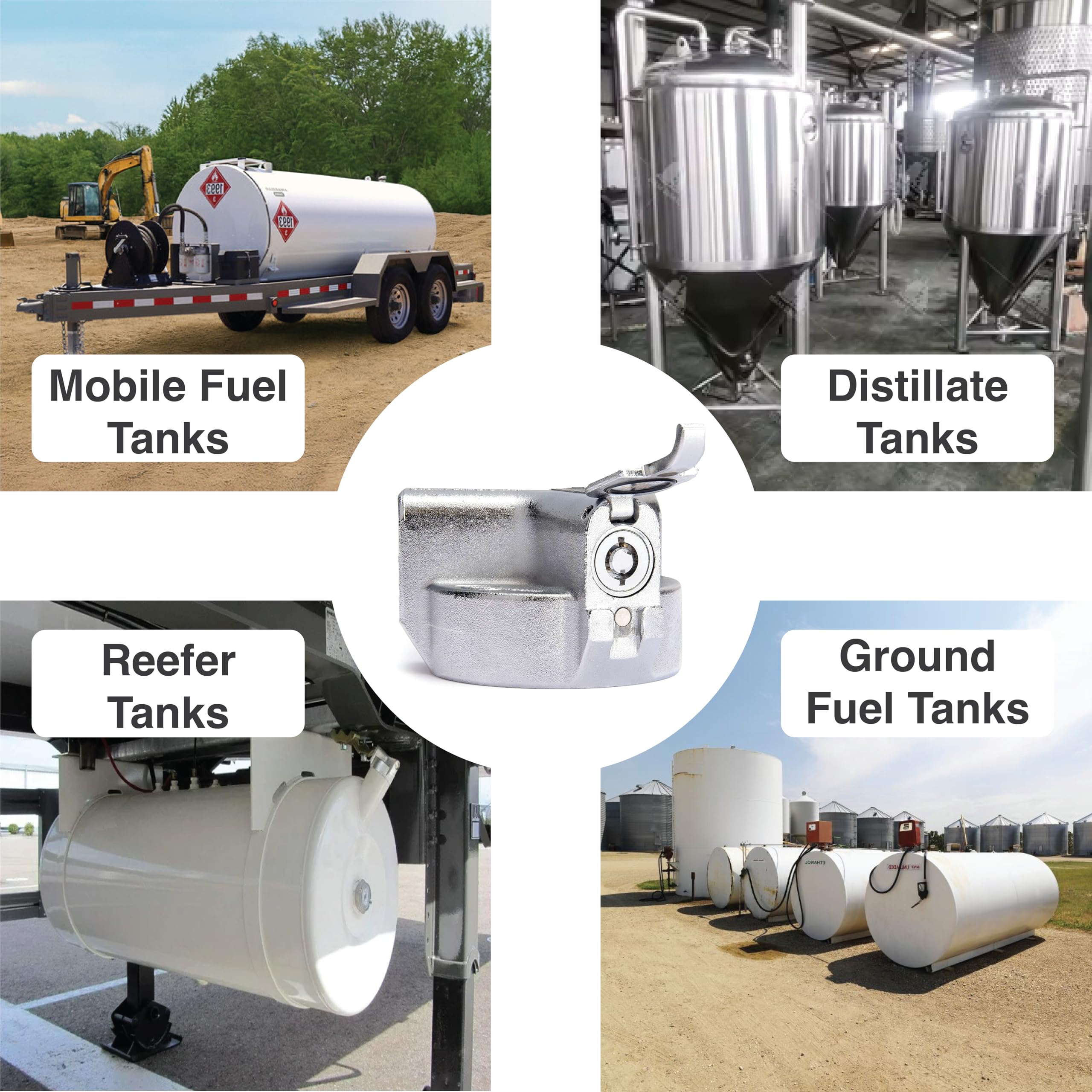 Flow Security Systems  Versalock  Vented Locking Fuel Tank Cap  For Transfer Tanks & Above Ground Commercial Tanks  Prevents The
