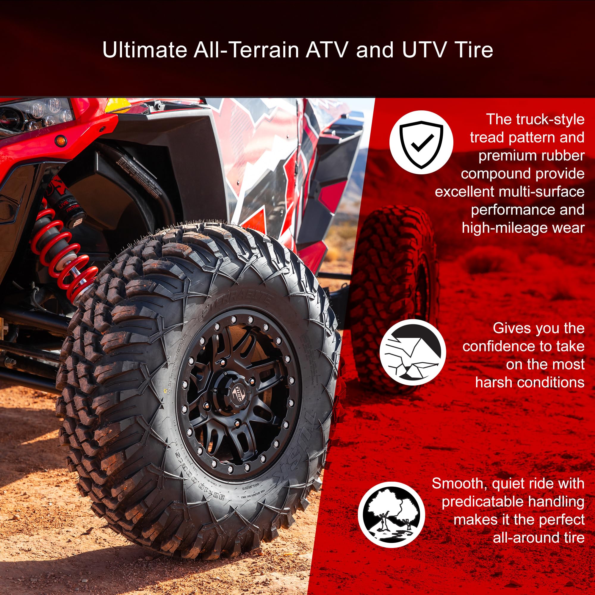 Tusk Terrabite Set Of 4 Utv Atv Tires (26X9-14 / 26X11-14)
