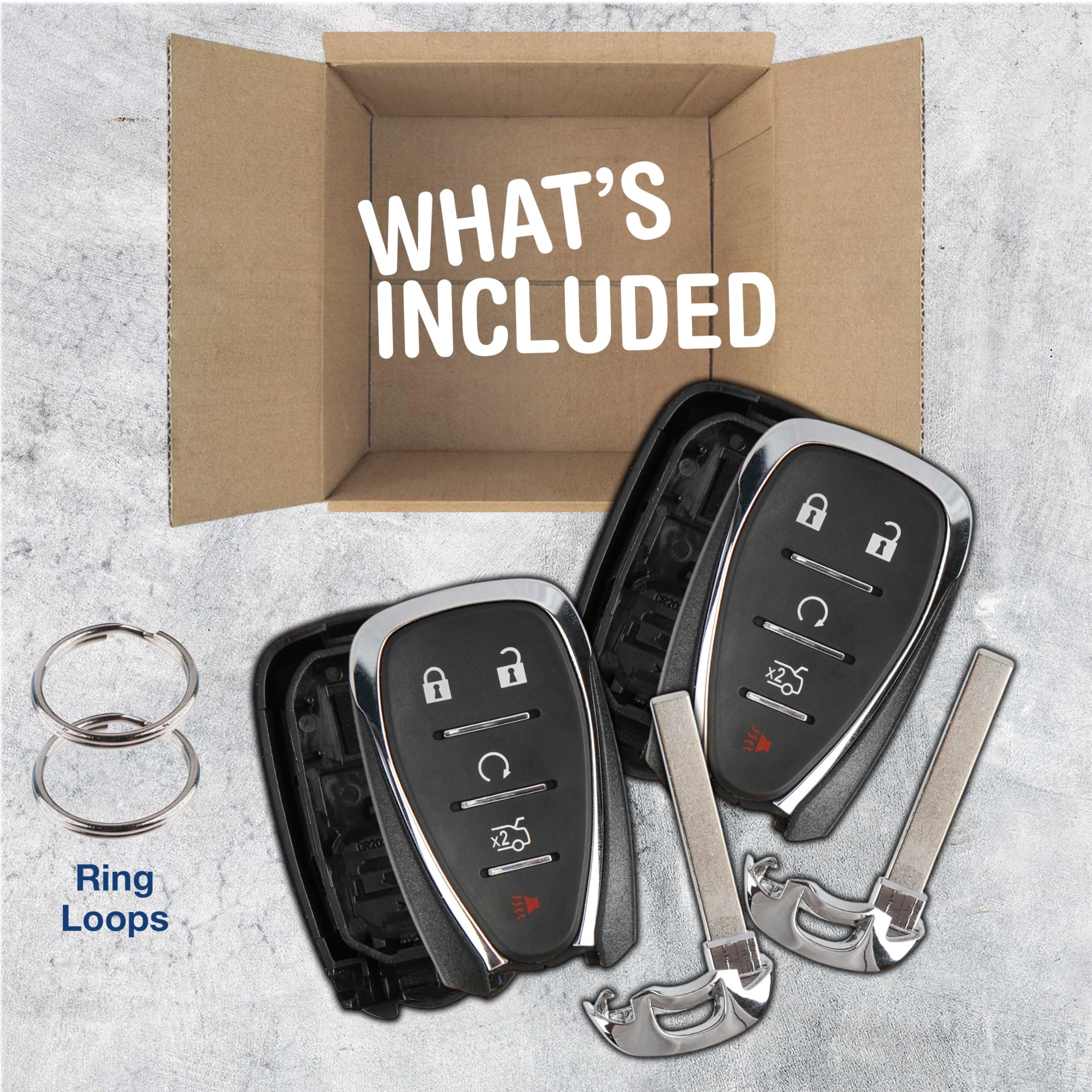 2X Keyless Option Remote Car Key Fob Shell Case For Chevrolet (Hyq4Ea)