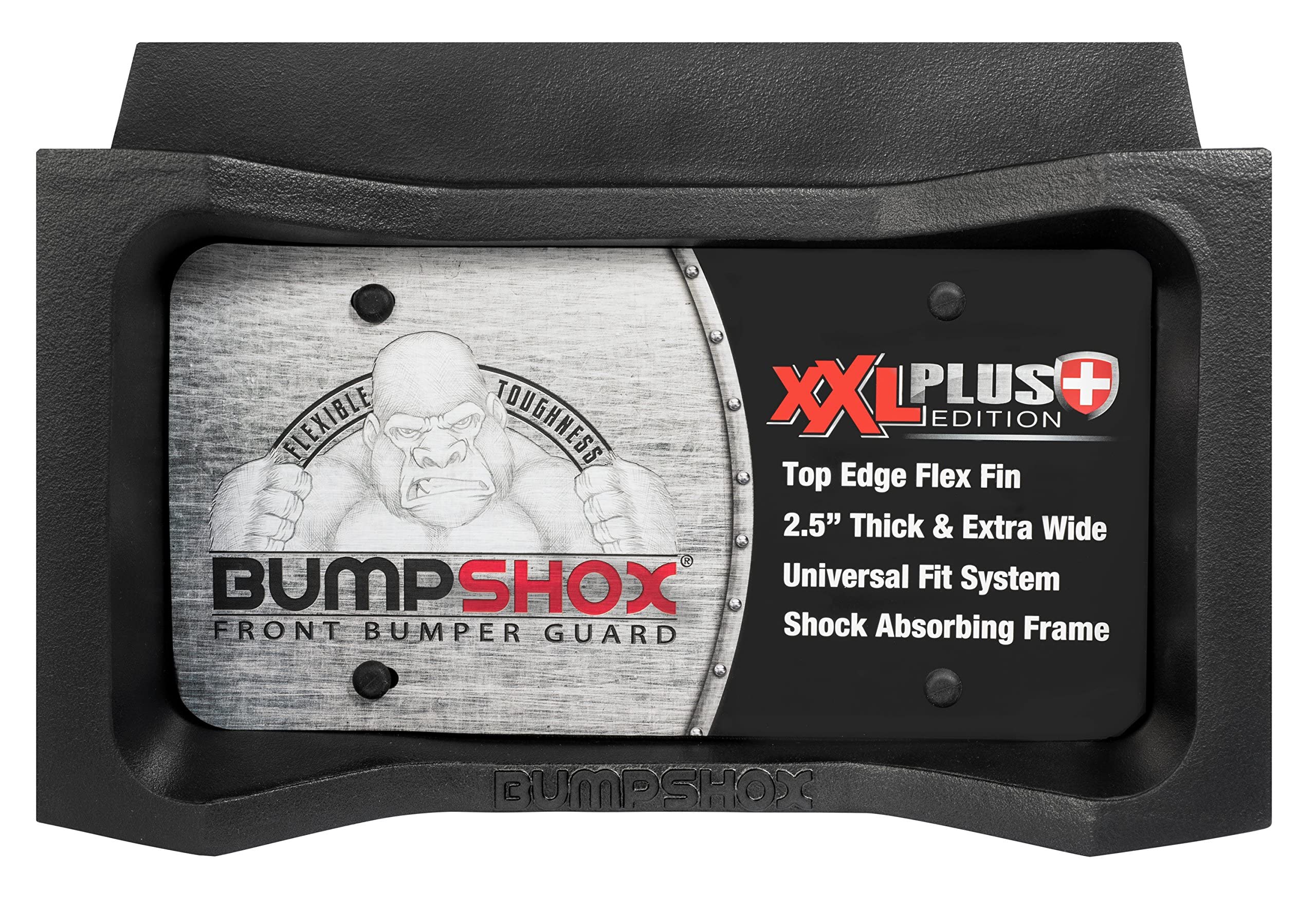 Bumpshox - The Original Front Bumper Guard & Front Bumper Protection License Plate Frame. Tougher Than Steel! (Bumpshox Xxl Plus