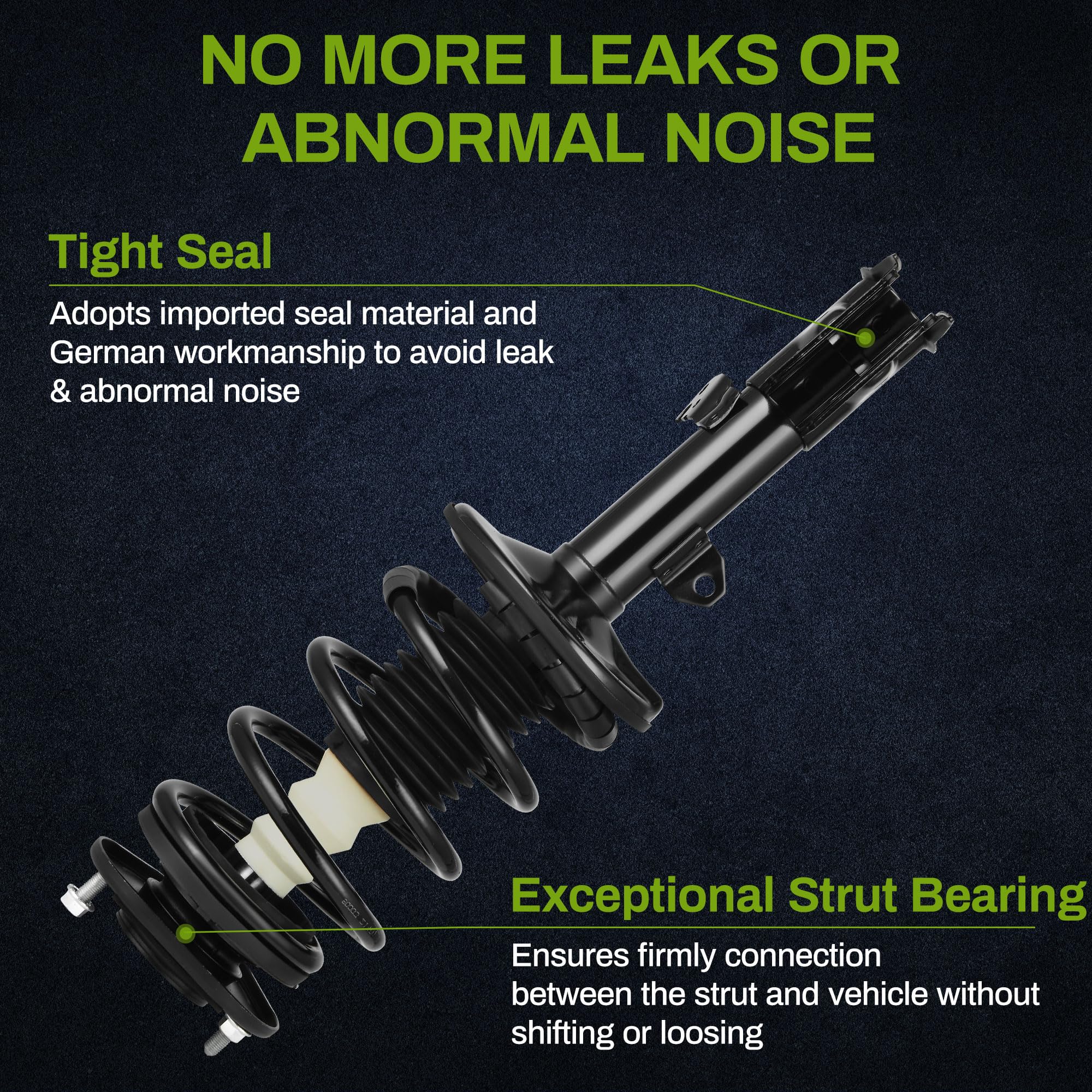 Autosaver88 Front Pair Complete Struts Shocks Assembly Compatible With 2009-2013 Corolla 1.8 L 2009-2010 Matrix Pontiac Vibe Fwd