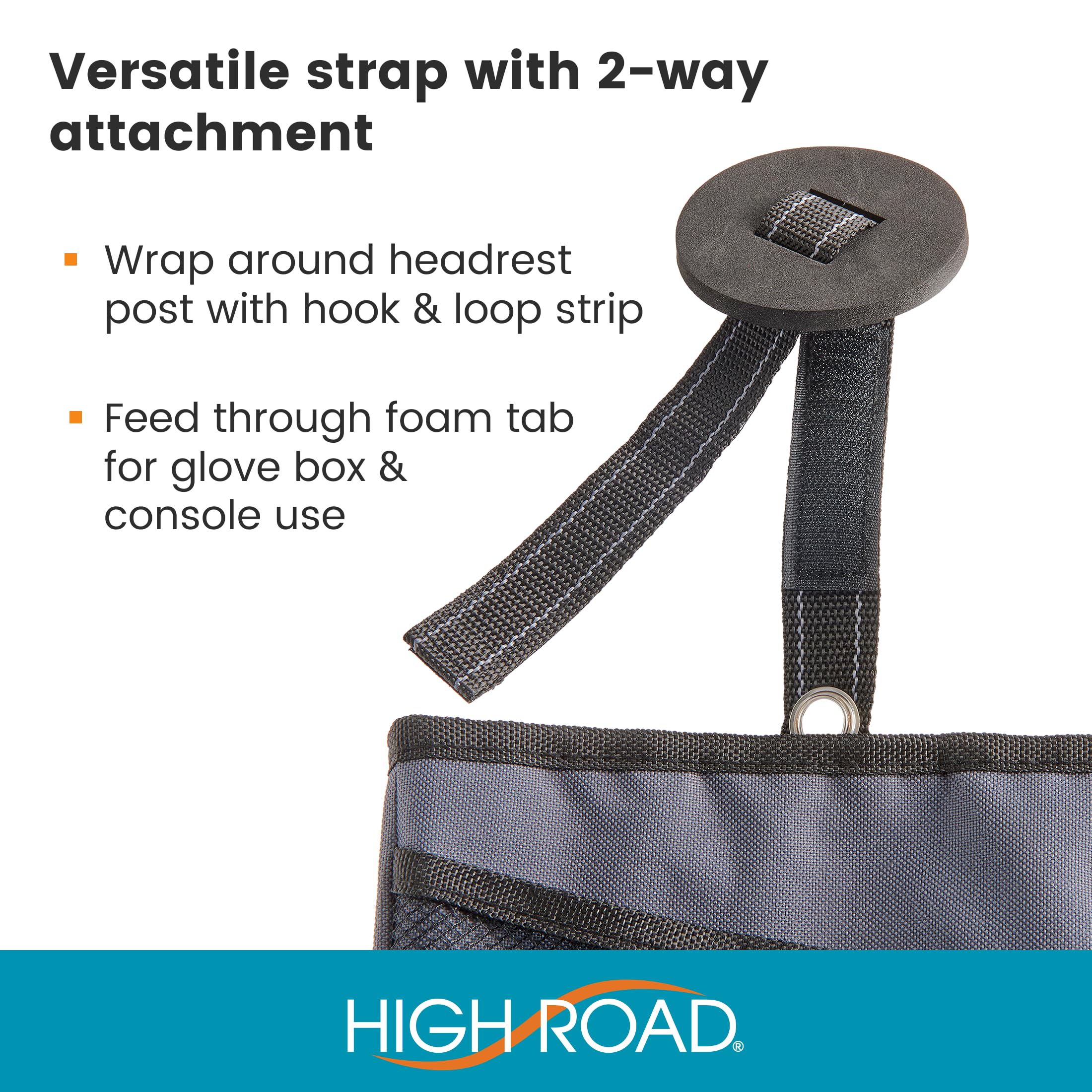 High Road Trimtrash Hanging Car Garbage Bag - Leakproof And Compact With Magnetic Closure And Storage Pocket