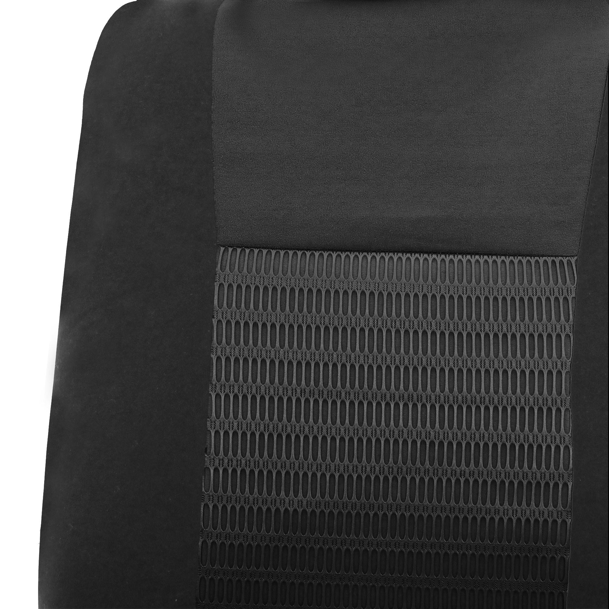 Fh Group Automotive Seat Cover Trendy Elegance For Back Seat Black Car Interior Accessories For Suv, Sedan & Van Universal Fit C