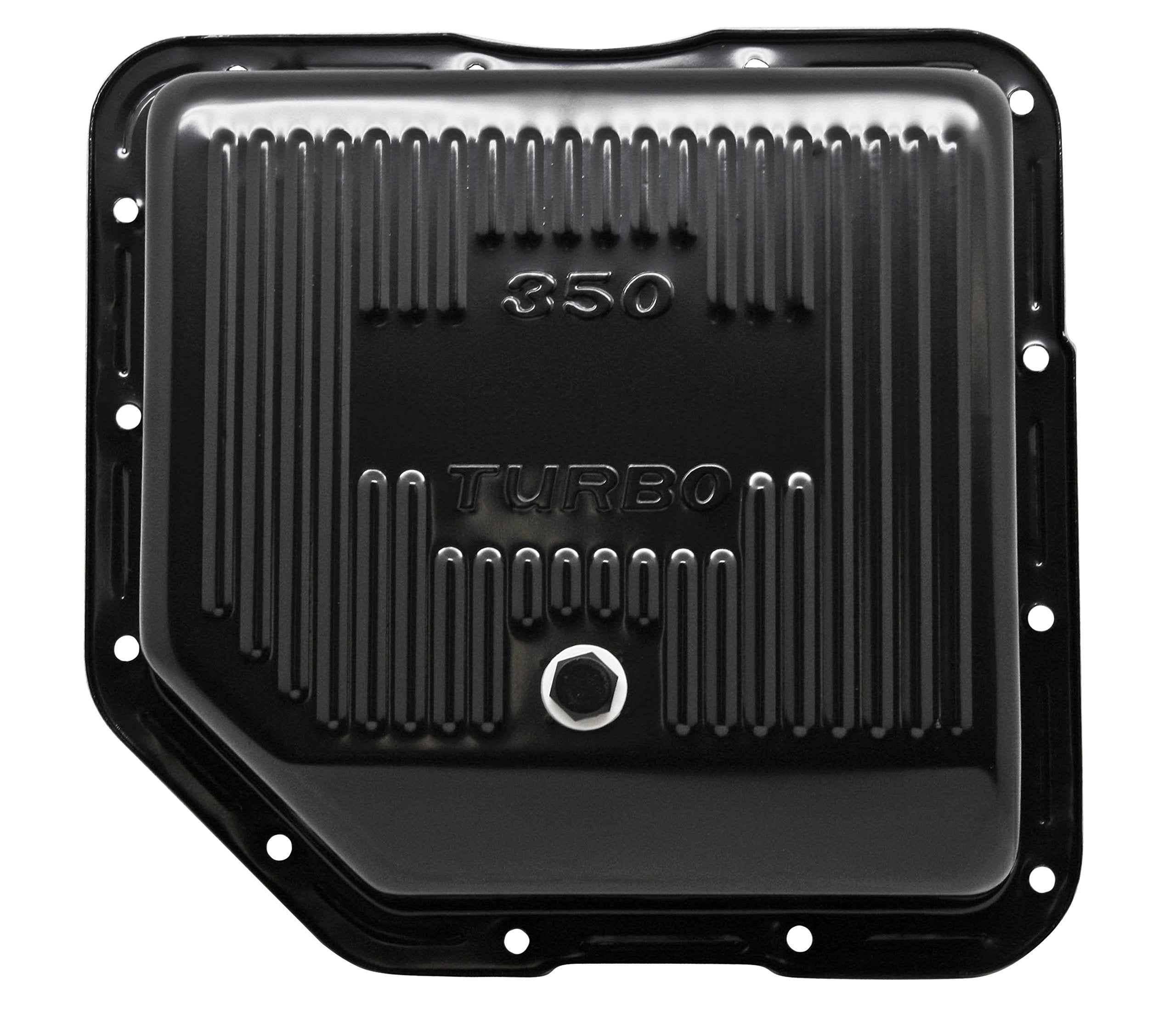 Compatible/Replacement for CHEVY/GM TURBO TH-350 STEEL TRANSMISSION PAN (DEEP SUMP) - BLACK