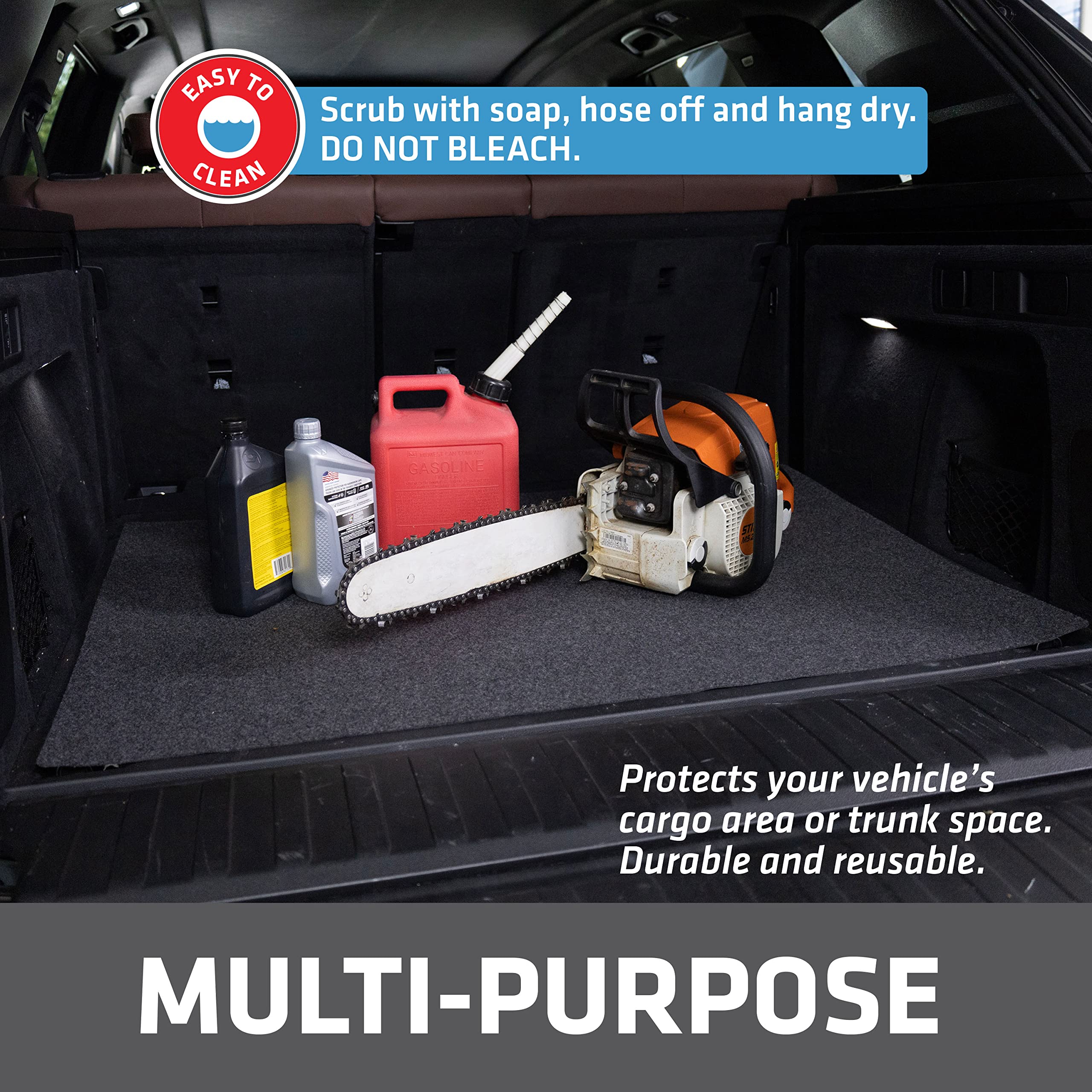 Drymate Oil Spill Mat (29' x 36'), Premium Absorbent Oil Pad, Reusable, Washable, Durable, Waterproof Backing Contains Liquids, Protects Garage Floor Surface (USA Made)