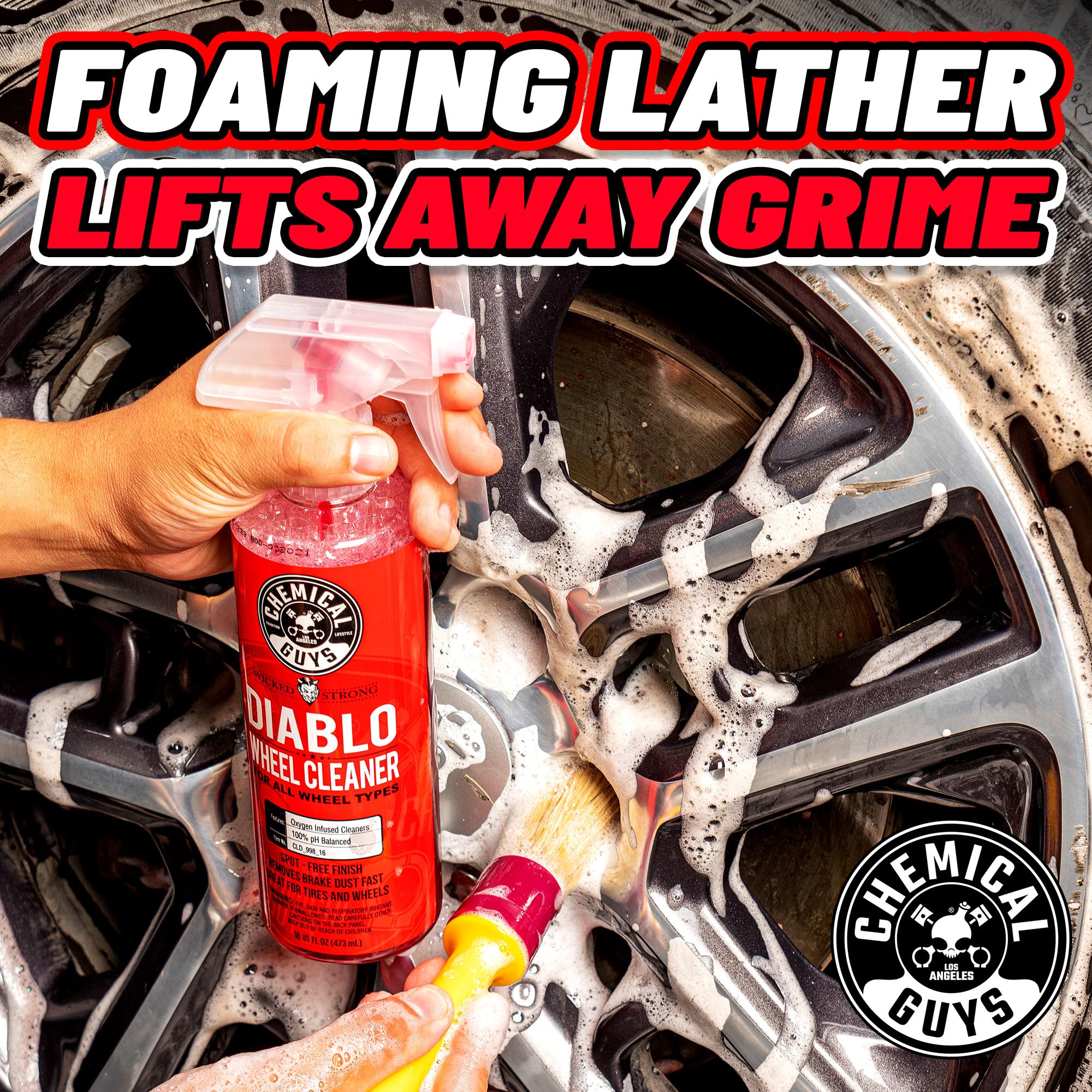 Chemical Guys Cld_998_1602 Sprayable Diablo Wheel Cleaner (Safe On All Wheel & Rim Finishes), Great For Cars, Trucks, Suvs, Moto