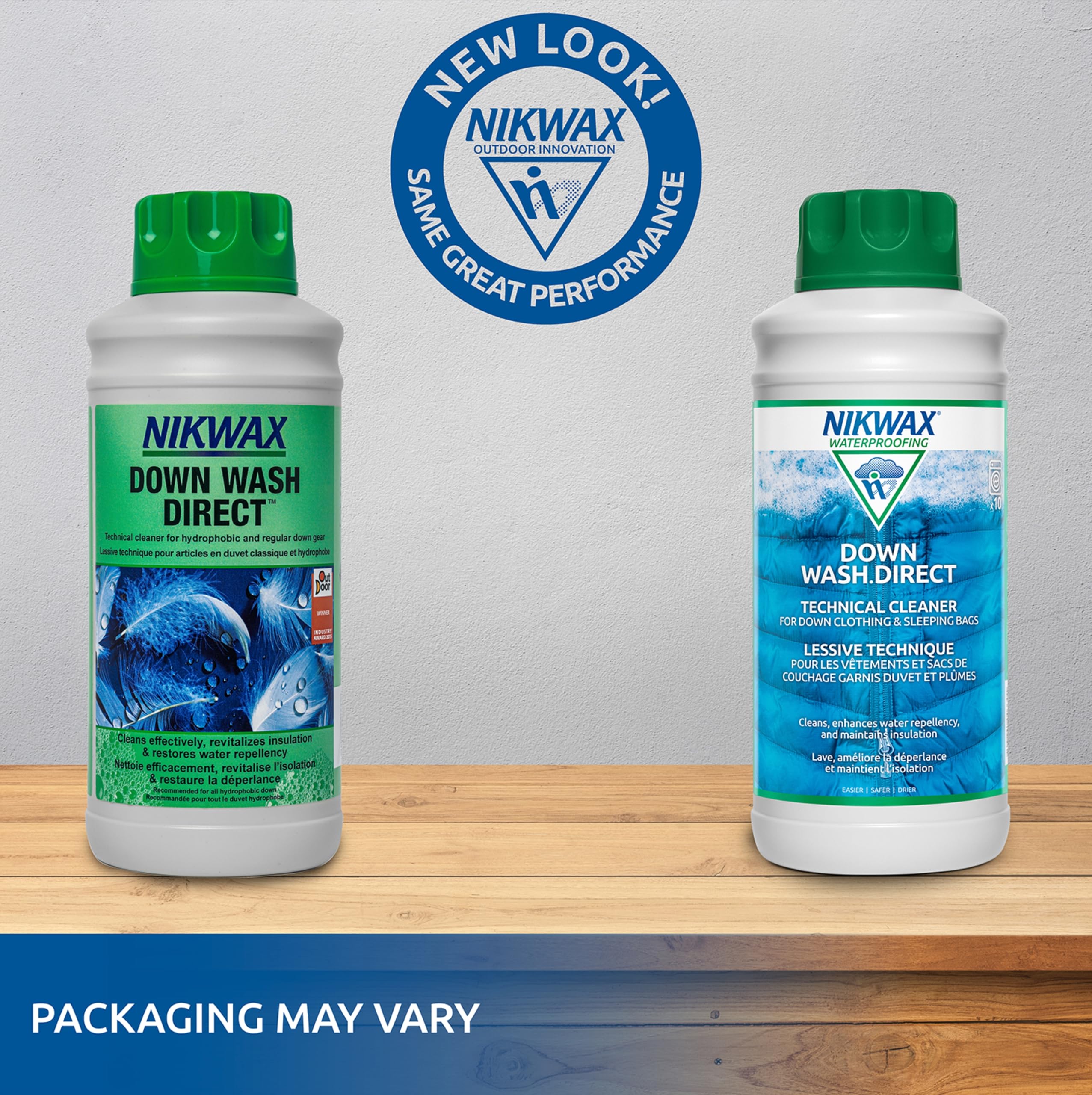 Nikwax Down, Down Wash.Direct, 1L, Specialty Cleaner For Down Jackets, Outerwear, Vests, Sleeping Bags, Quilts, And Bedding, Res