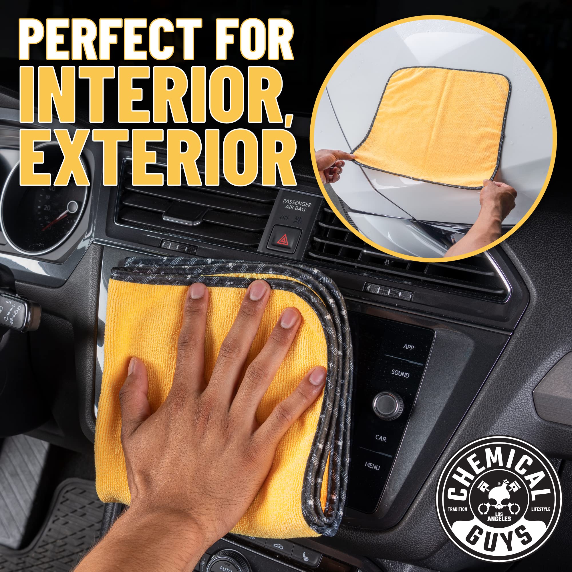 Chemical Guys Mic721 Miracle Dryer Microfiber Drying Towel, (Great For Cars, Trucks, Suvs, Rvs, Motorcycles & More), Yellow (36'