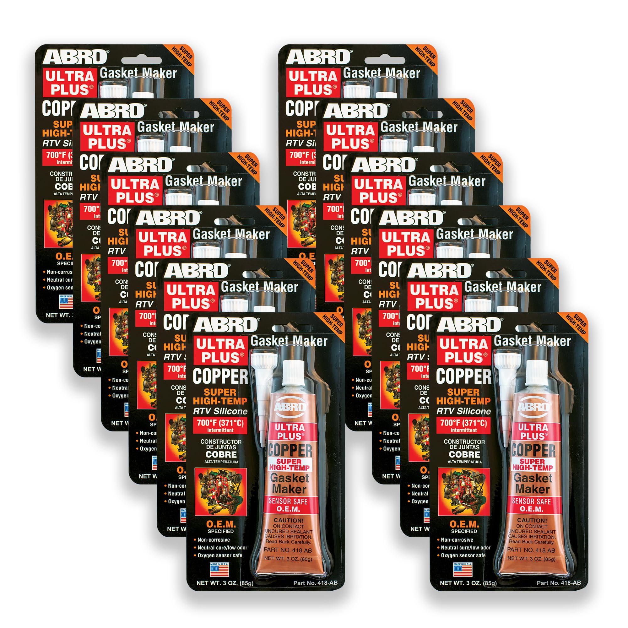 Abro Ultra Plus 999 Rtv Silicone Sealant & Gasket Maker, For Import Engines, Sensor Safe, Non-Corrosive, High Temp Silicone Seal