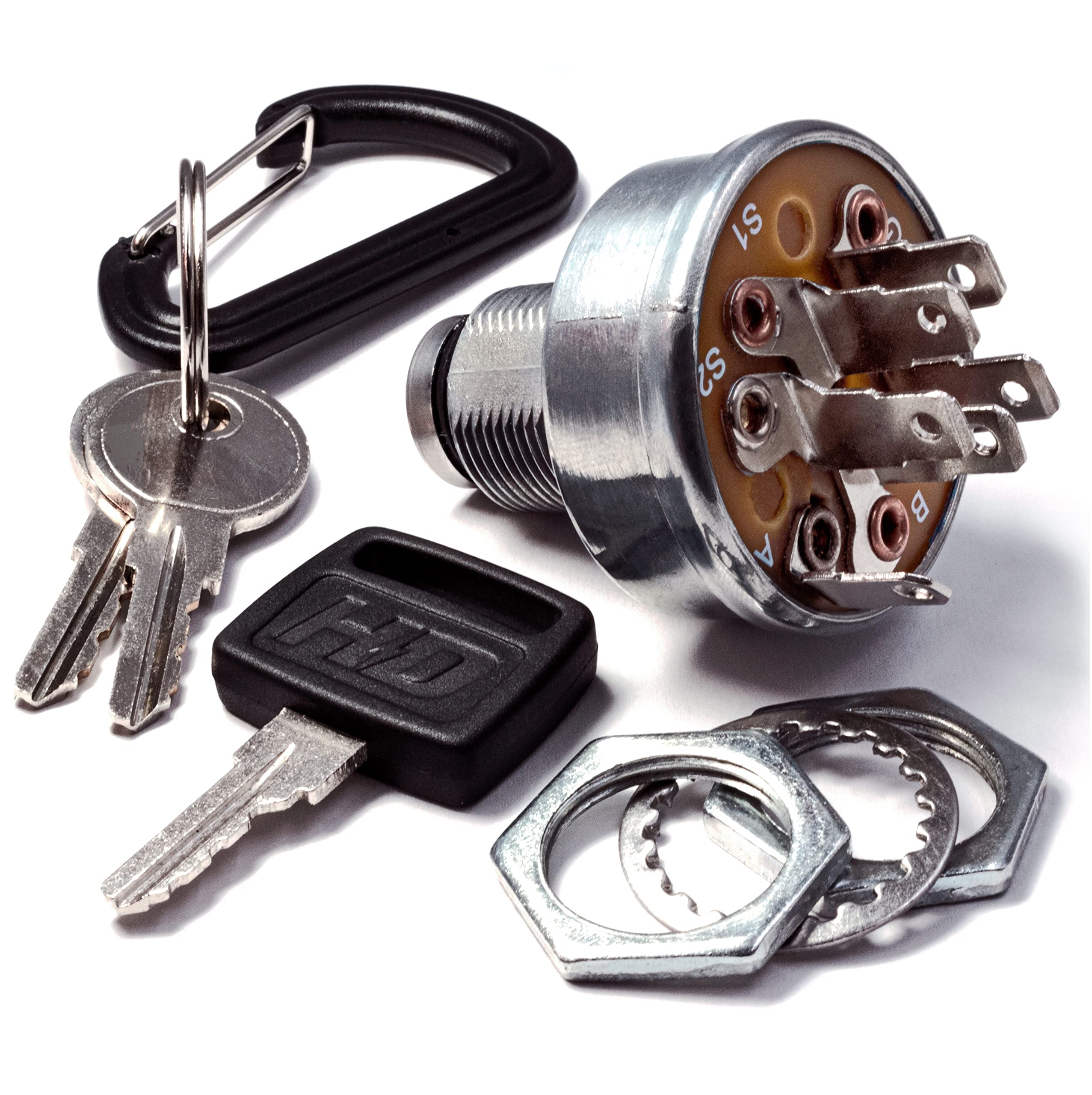 Hd Switch Am132500 Ignition Module Key Switch Oem Upgrade Fits John Deere Gx255 Gx325 Gx335 Gx355, Gt225 Gt235 Gt245, Lx255 Lx266 Lx277 Lx279 Lx280 Lx288 Lx289, 325 335 345 355D Tractors W/ 3 Keys