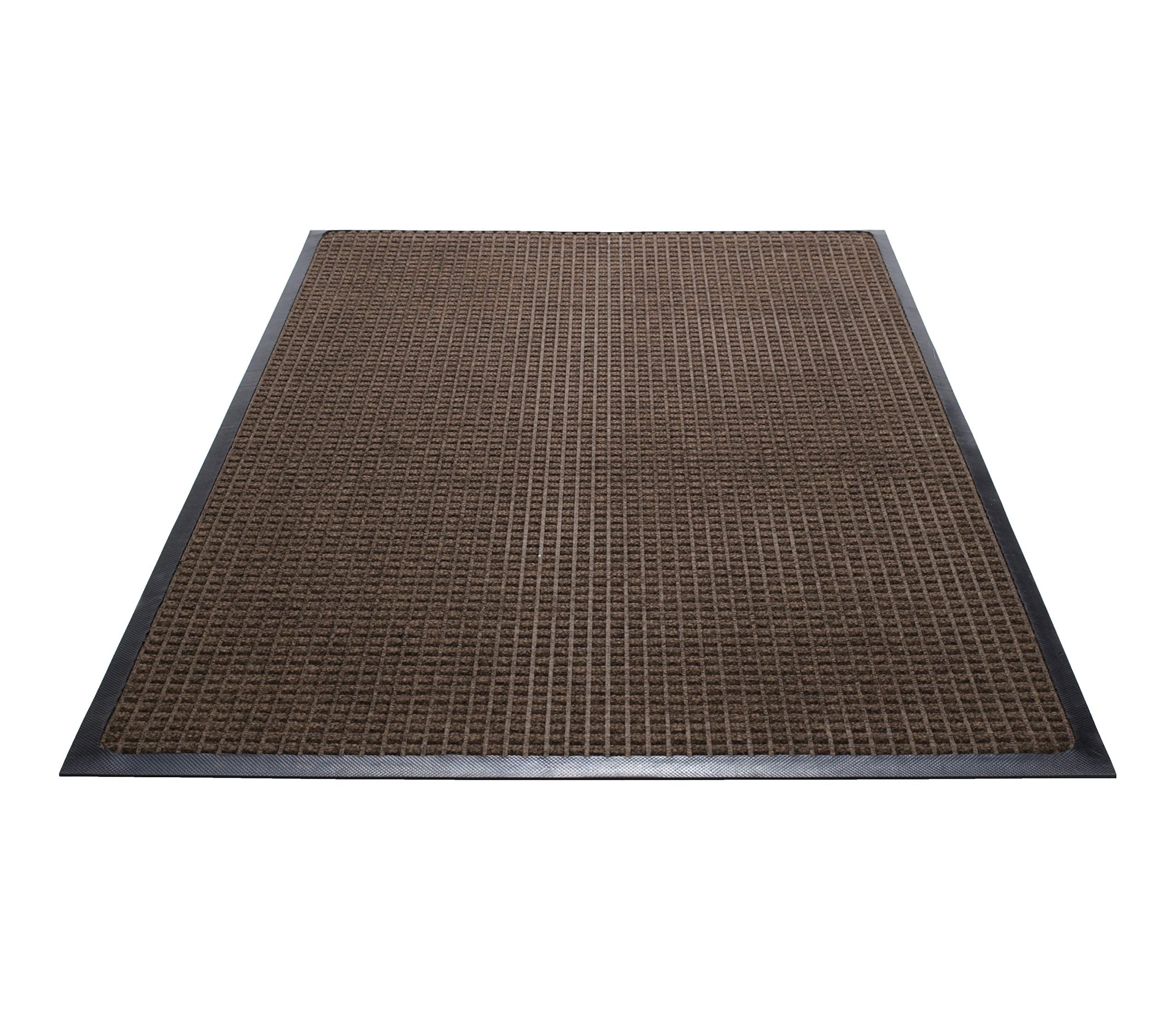 Guardian WaterGuard Indoor/Outdoor Wiper Scraper Floor Mat, Rubber/Nylon, 4'x6', Brown