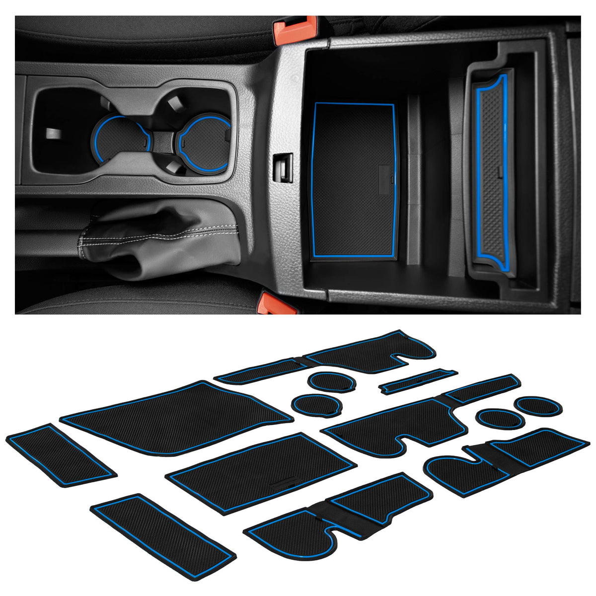 CupHolderHero Fits Ford Ranger Accessories 2019-2023 Premium Custom Interior Non-Slip Anti Dust Cup Holder Inserts, Center Conso