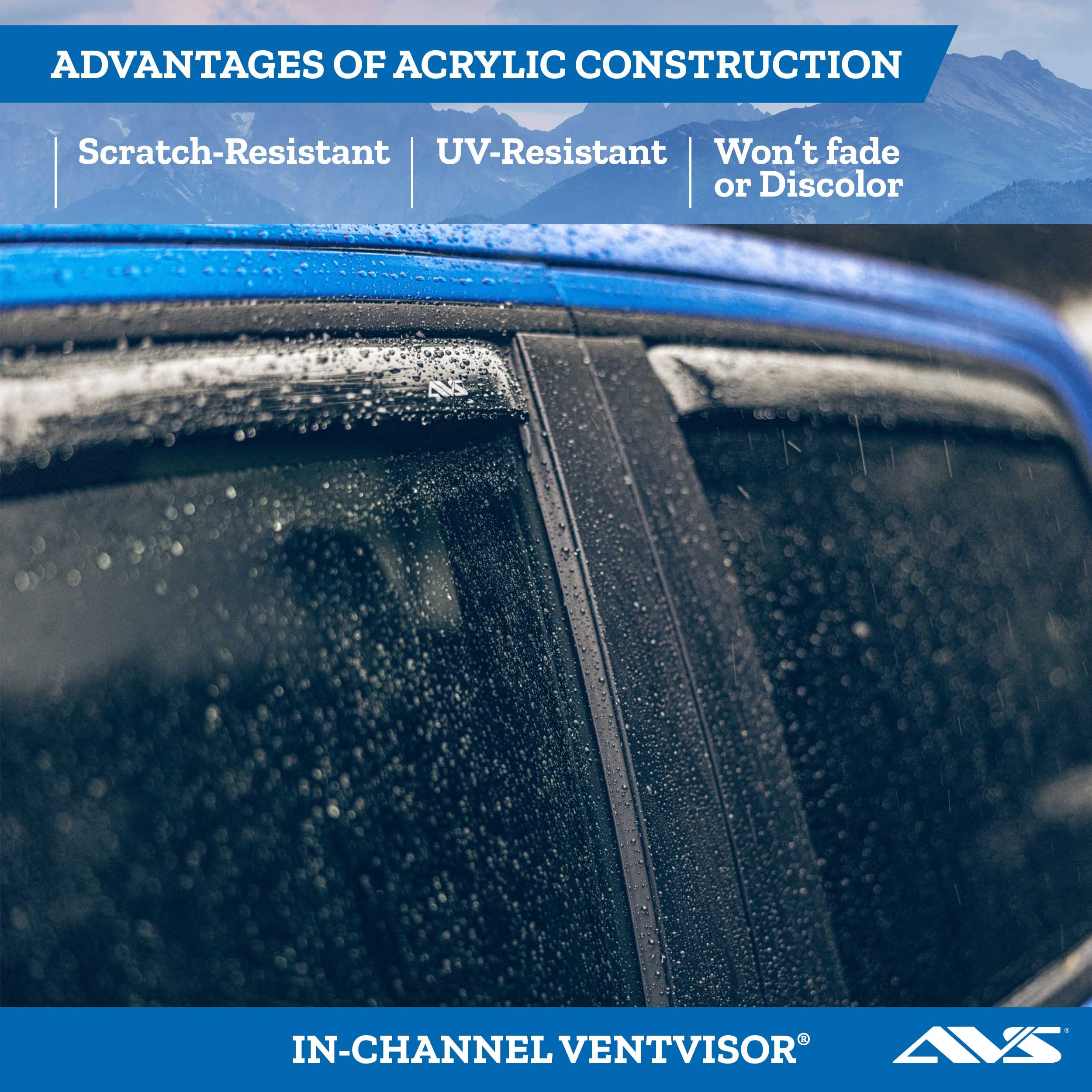 Auto Ventshade [Avs] 194818 In-Channel Ventvisor | 2019 - 2023 Ram 1500 Crew Cab - Smoke, 4 Pc.