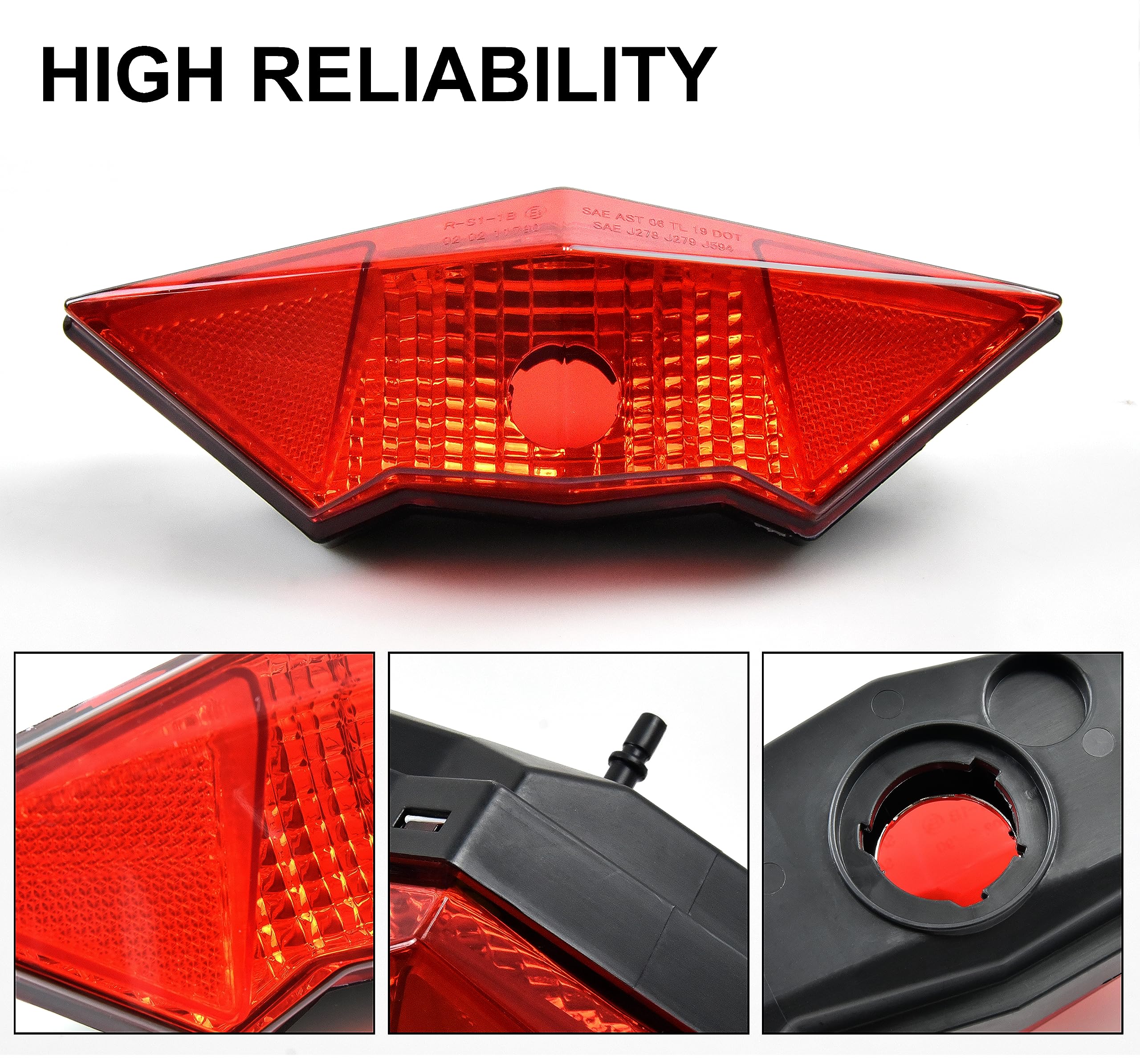 Sautvs Red Tail Light Housing For Can-Am Outlander 08-23, Rear Brake Stop Lamp Taillight Lense Cover For Can Am Outlander Max 400 500 650 800 2008-2023 Accessories (1Pcs, Replace #710001203)