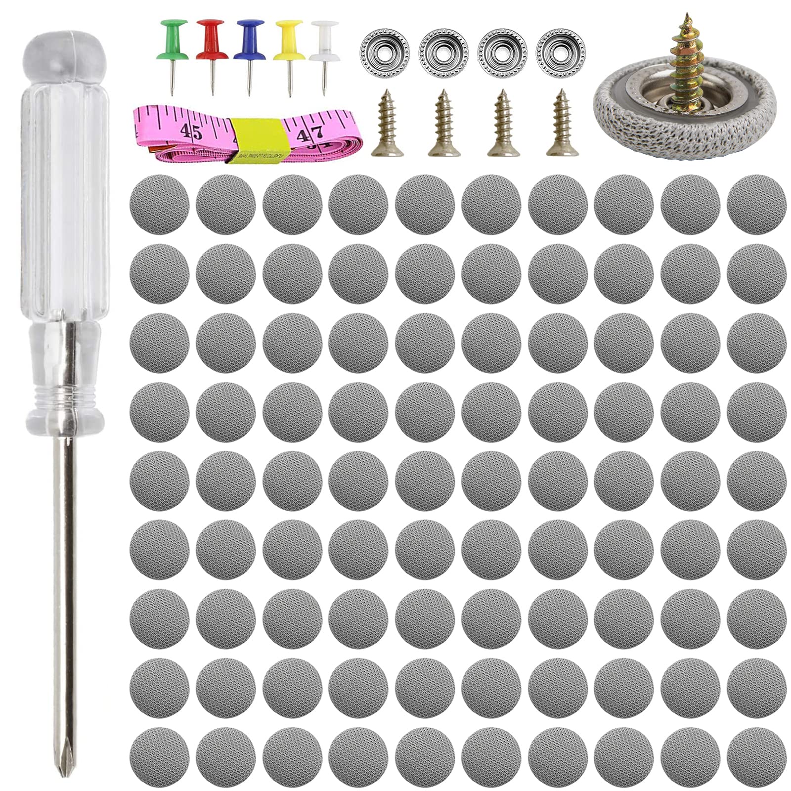 362 pcs Car Roof Headliner Repair Button Kit Auto Roof Snap Rivets Retainer for Car Roof Flannelette Fixed with Installation Too