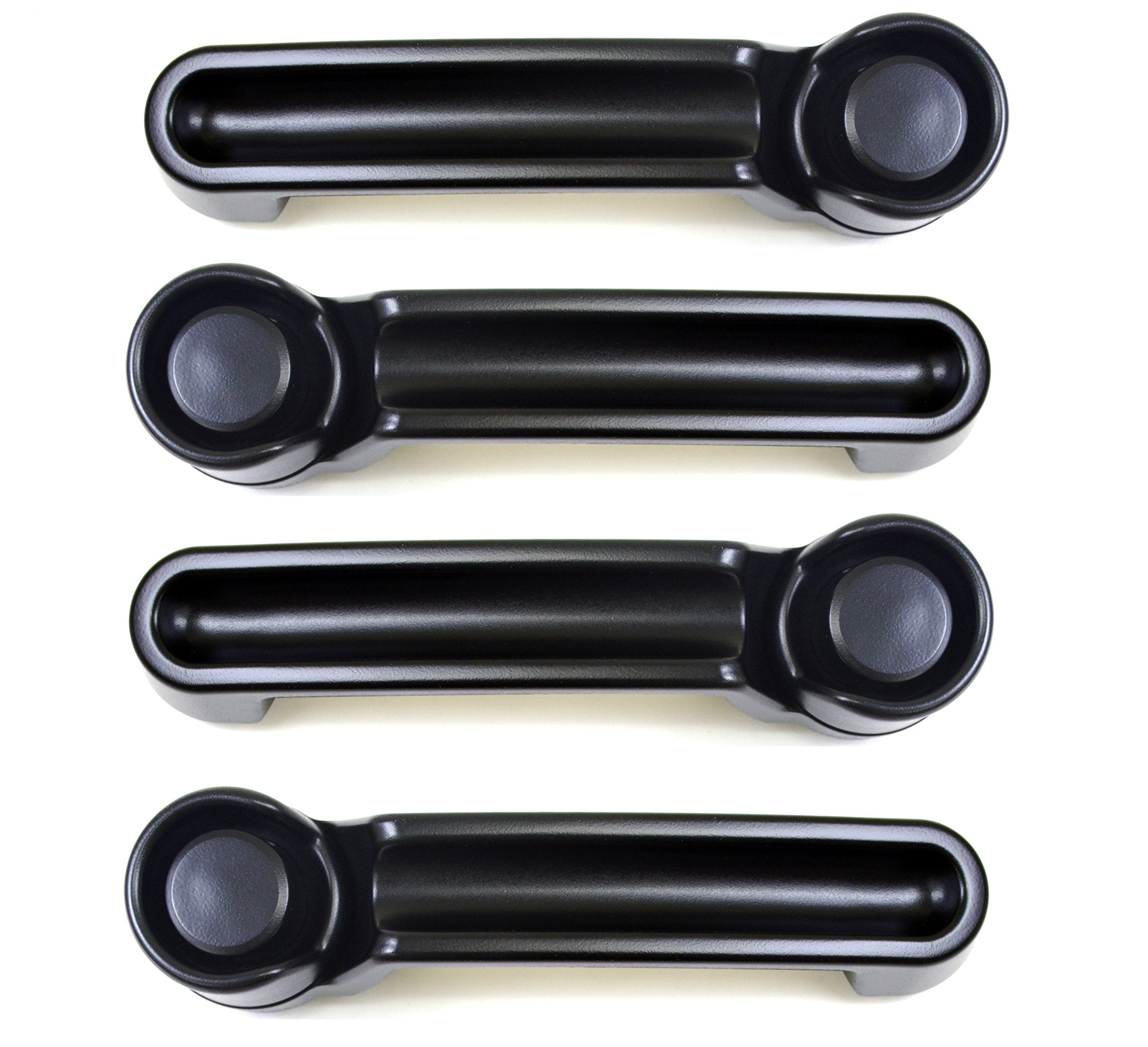 PT Auto Warehouse CH-3302A-QP - Outside Exterior Outer Door Handle, Textured Black - 2 Left, 2 Right