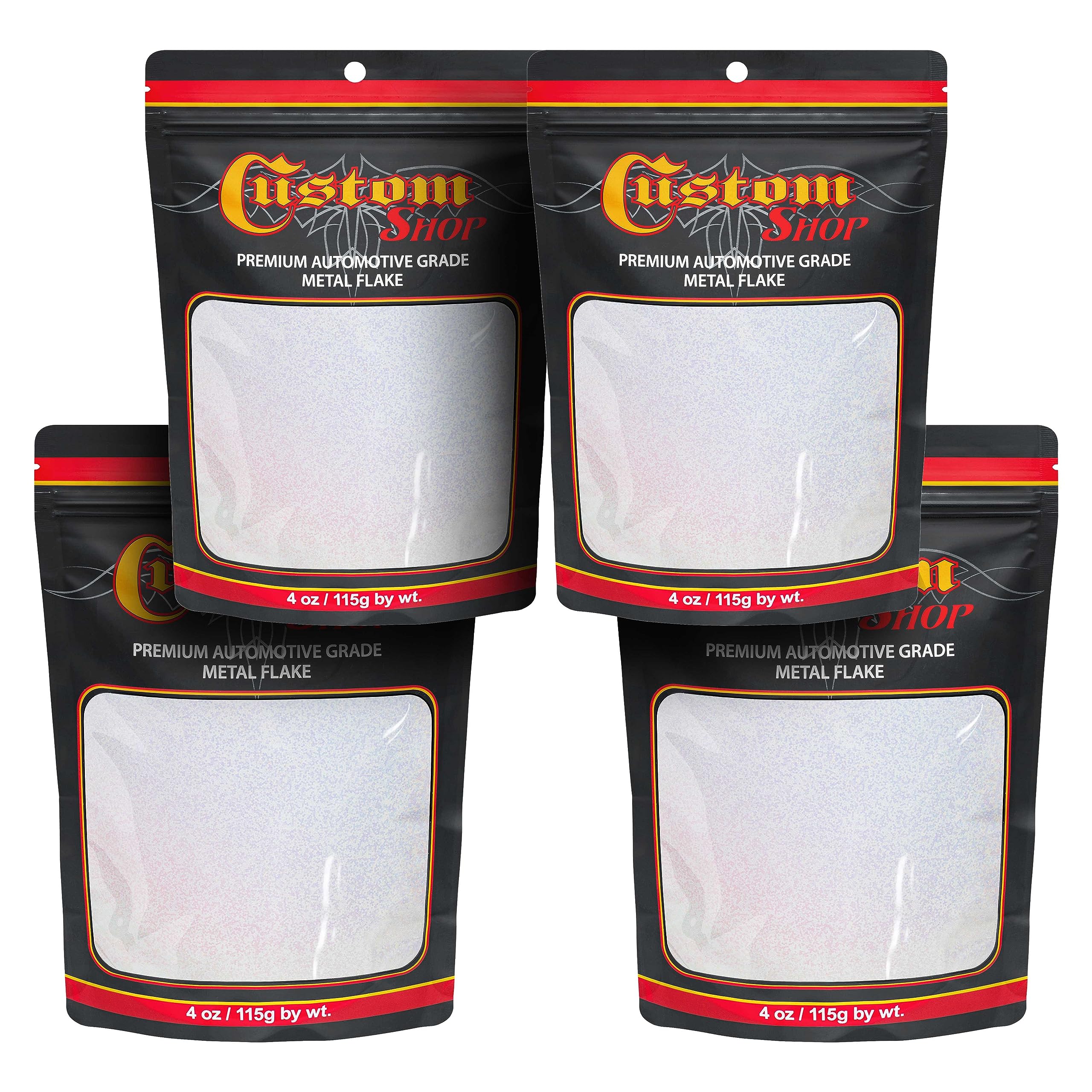 Custom Shop - Silver to Rainbow- 4 Ounces of Holographic Large Metal Flake .025'' 625 Micron Size - Premium Automotive Grade Fla