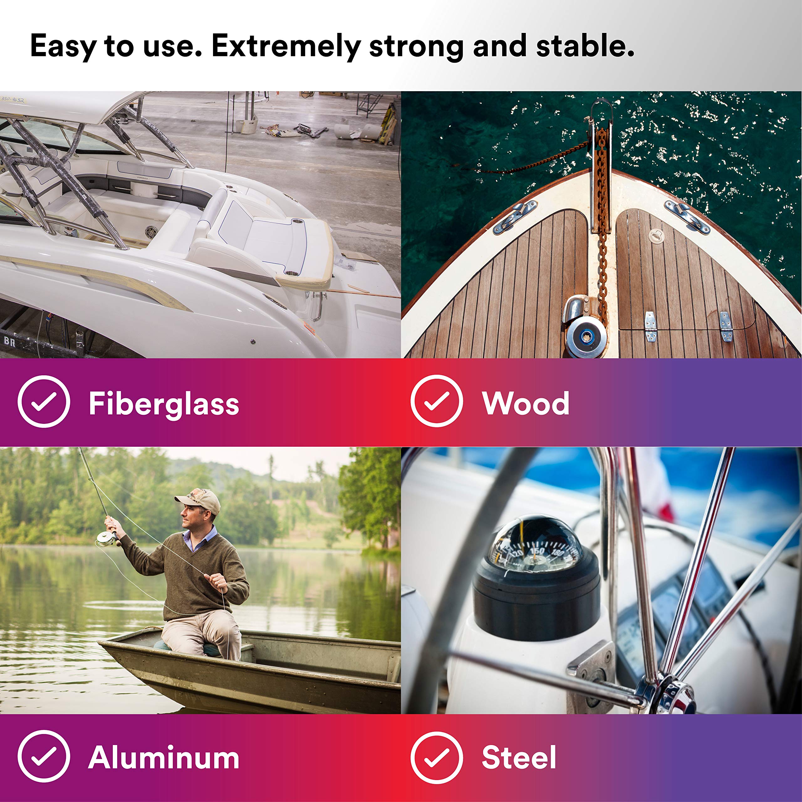 3M Marine High Strength Repair Filler, 46014, 1 Gal, White, Gallon