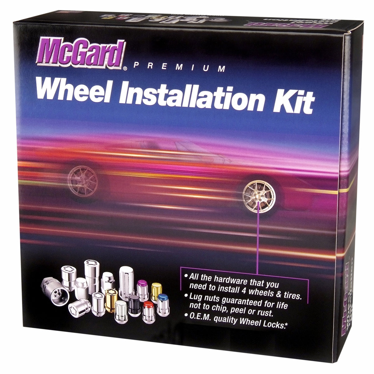 Mcgard 84838 Chrome (M14 X 1.5 Thread Size) Cone Seat Style Wheel Installation Kit For 8-Lug Vehicle