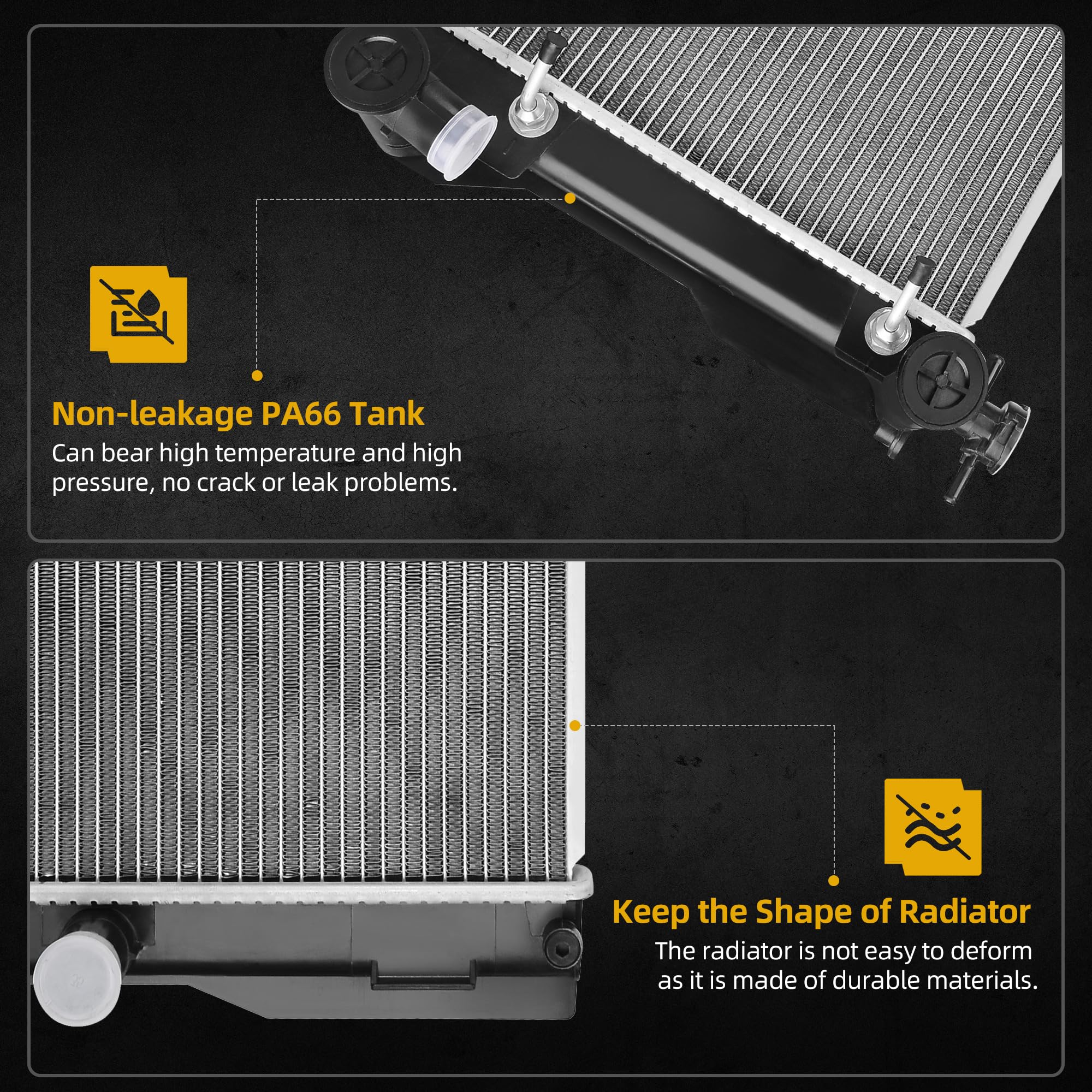 Dwvo Radiator Compatible With 2009 2010 Pontiac Vibe 2009-2014 Matrix 2009-2019 Corolla 1.8L 2.0L