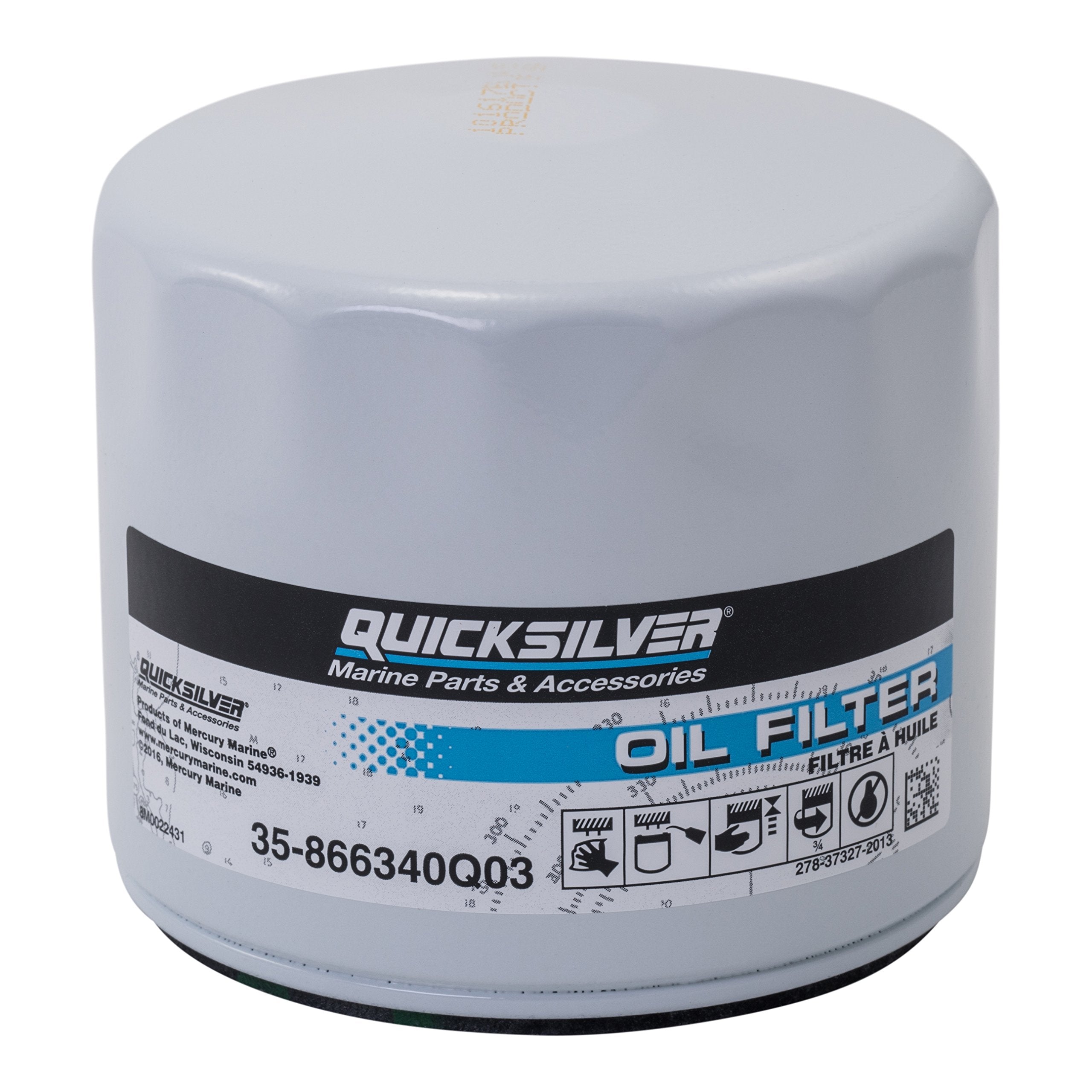 Quicksilver By Mercury Marine 866340Q03 Oil Filter, Mercruiser Sterndrive And Inboard Engines