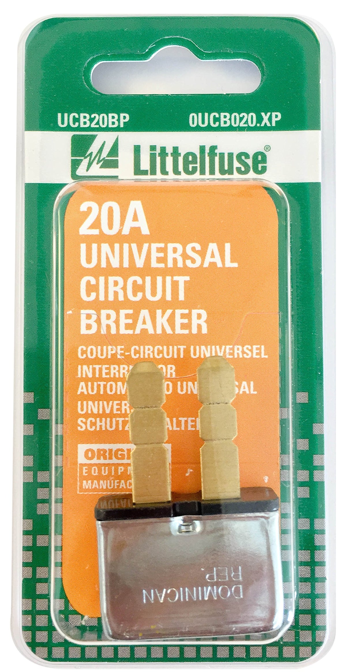 Littelfuse 0UCB020.XP 20 Amp Universal Circuit Breaker