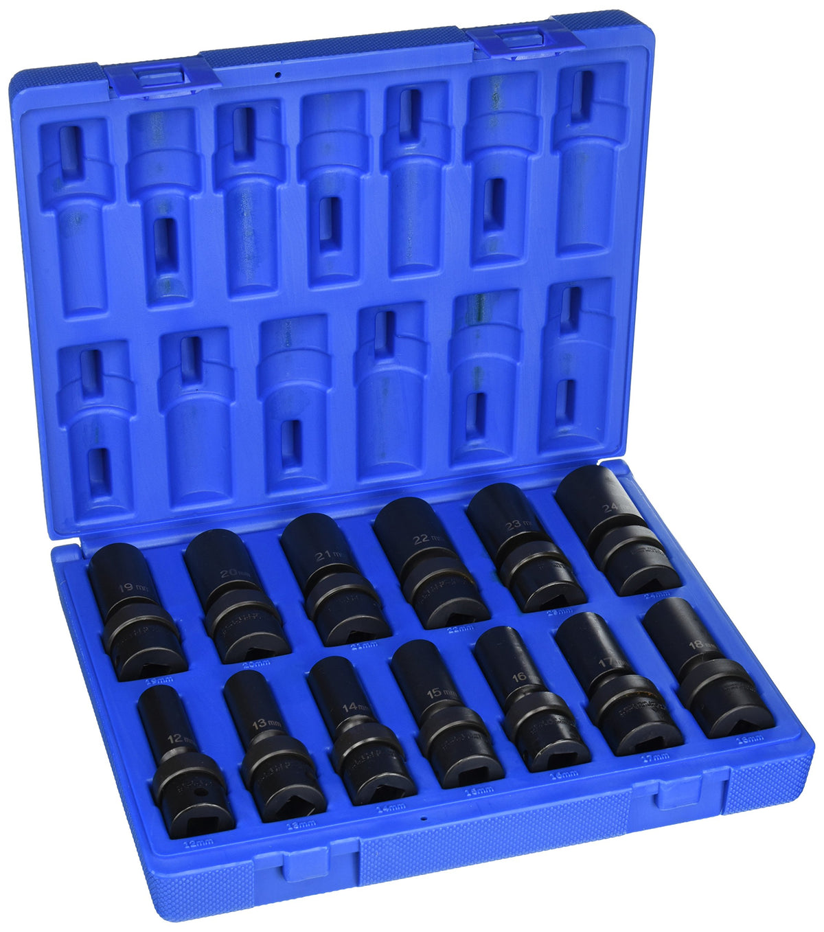 Grey Pneumatic (1313UMD) 1/2' Drive 13-Piece Deep Length Metric Universal Socket Set