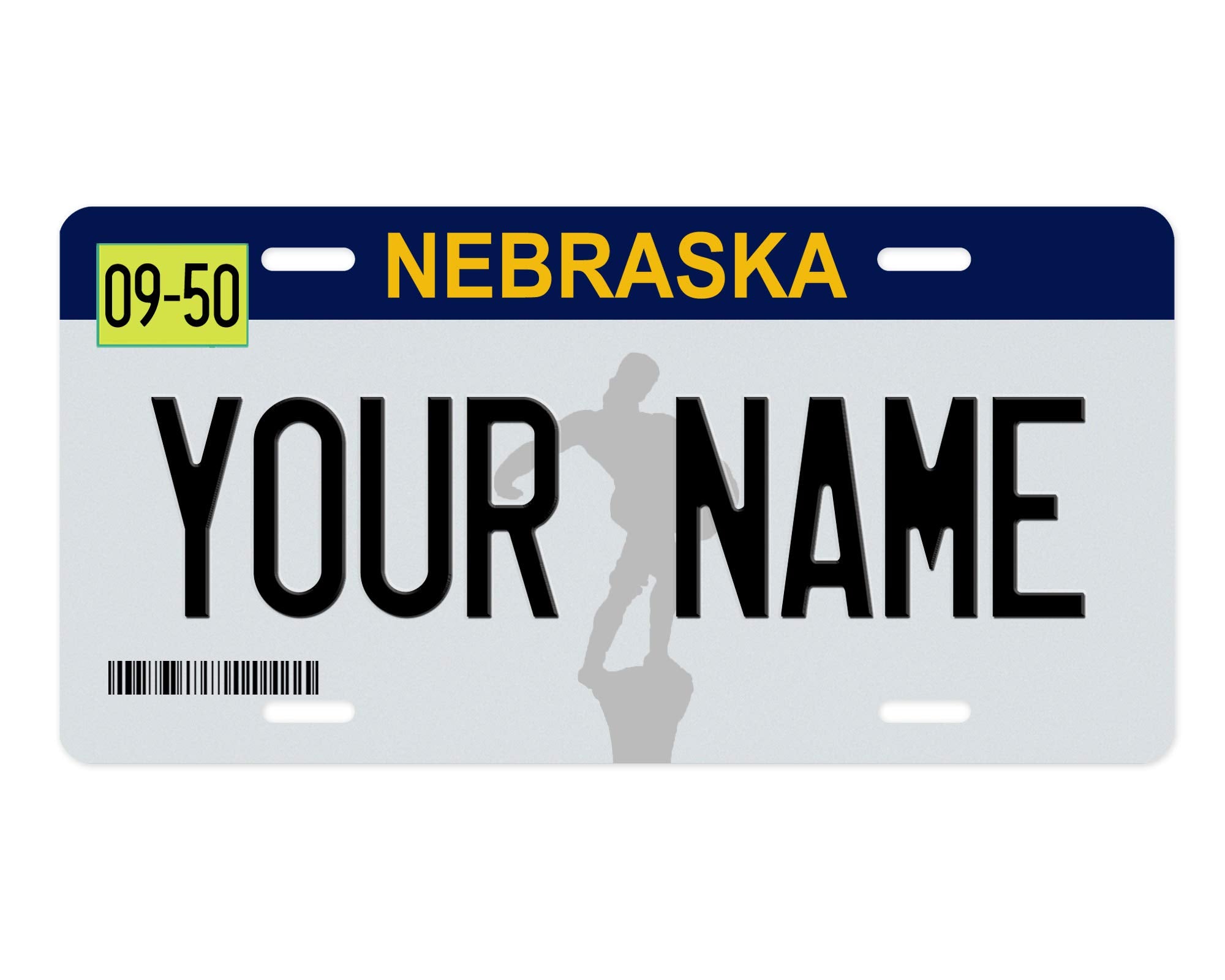 Brgiftshop Personalized Licence Plate 2017 Nebraska State Car Vehicle 6X12 Inches Custom Name Auto Tag (All States Available)