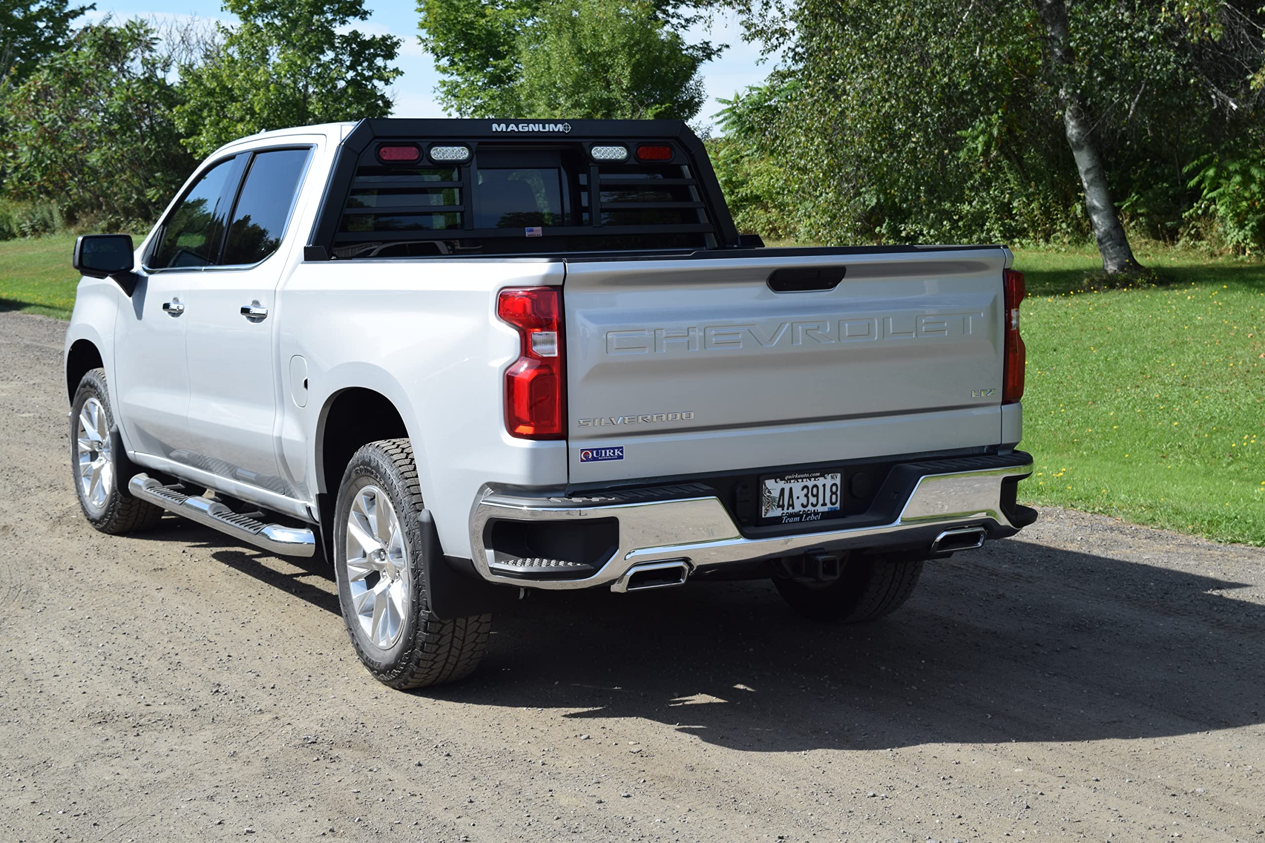 Magnum Low Pro Lighted Headache Rack for 2019-2023 GM Silverado/Sierra 1500, Aluminum, Black, Easy Installation