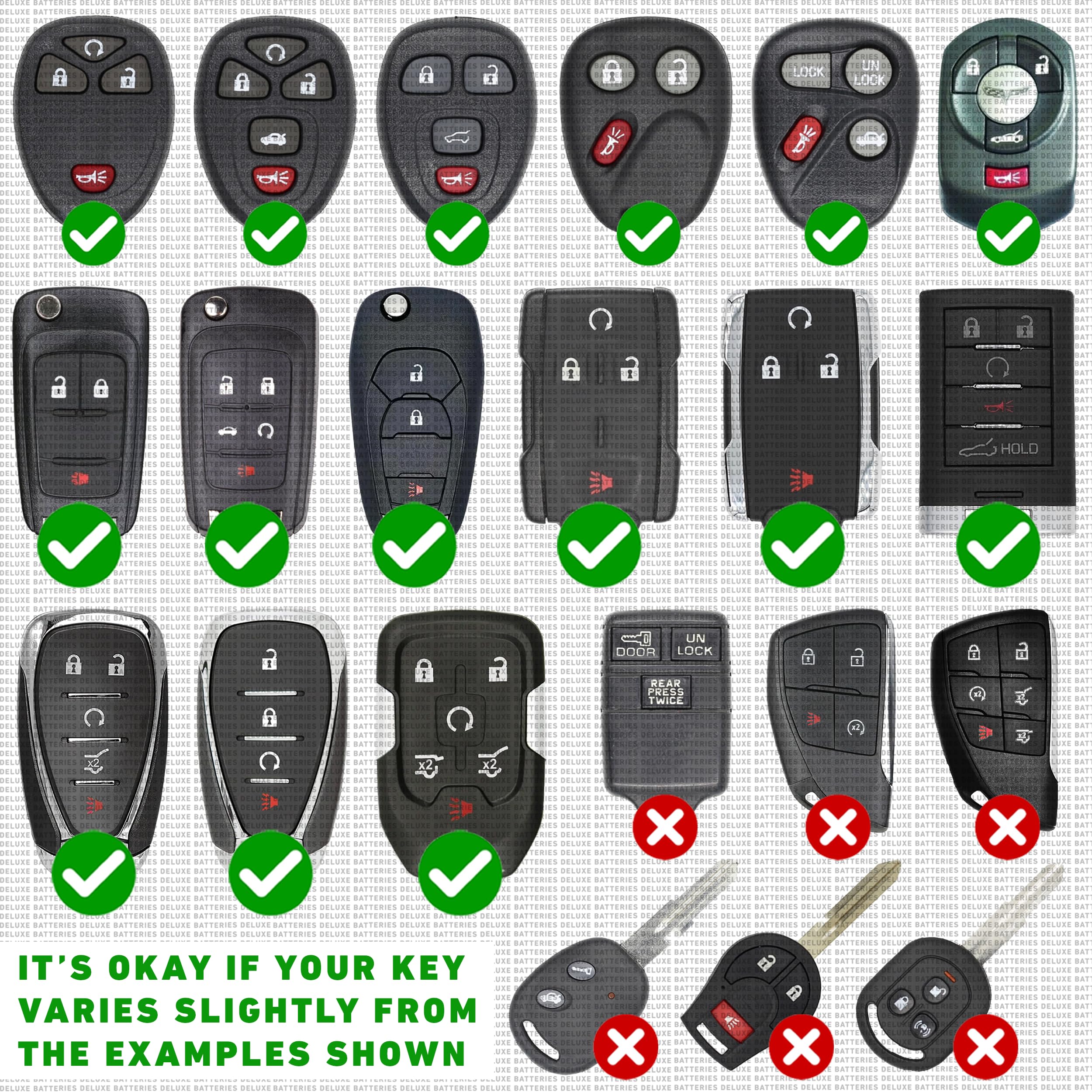 Key Fob Replacement Batteries For Chevy Gmc (Silverado Equinox Malibu Sierra Traverse Cruze Impala Tahoe Terrain Acadia Yukon Co