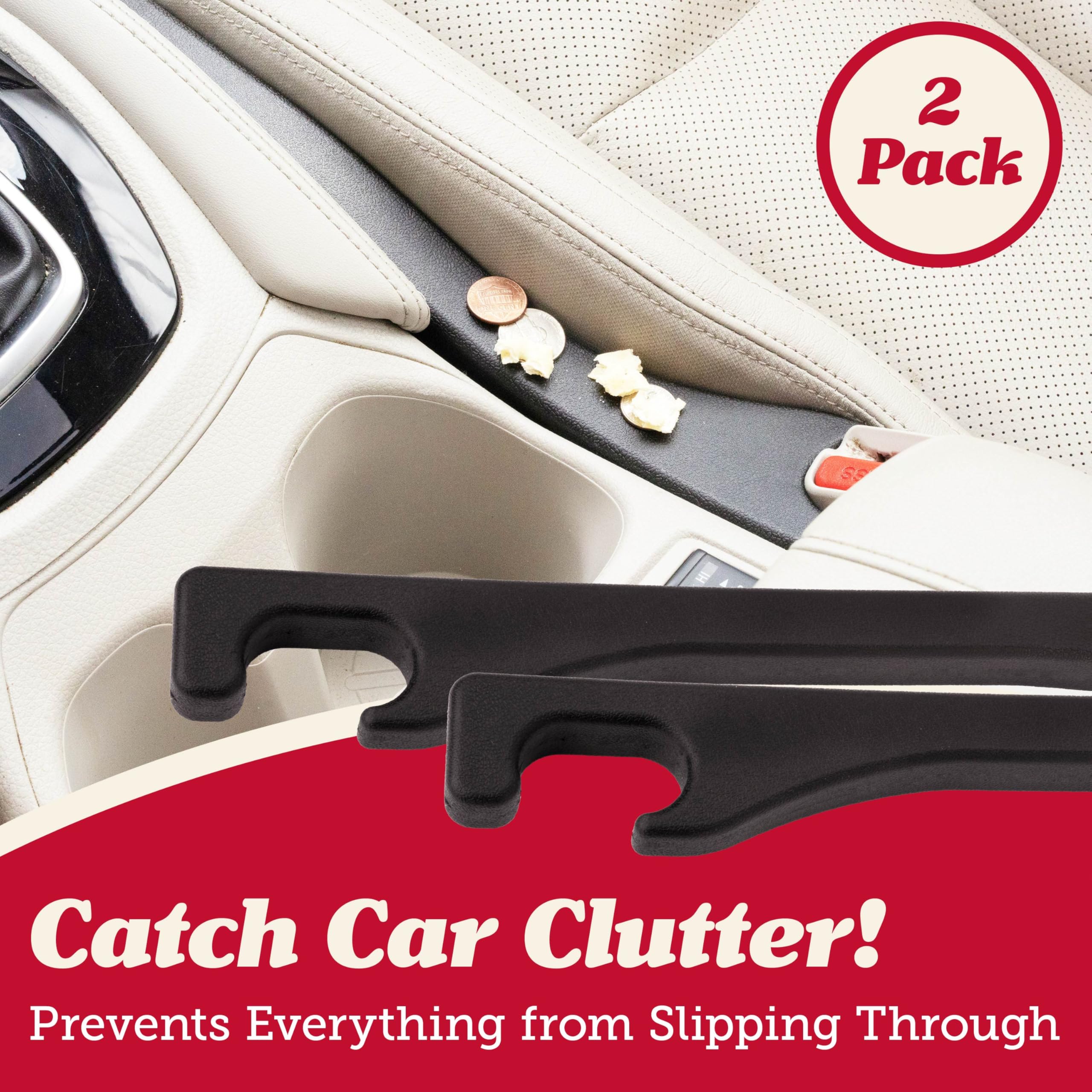 Lusso Gear Car Seat Gap Filler (2 Pack) - Stop Dropping Between Seats - Universal Fit For Car, Truck, Suv - Block The Gap Betwee