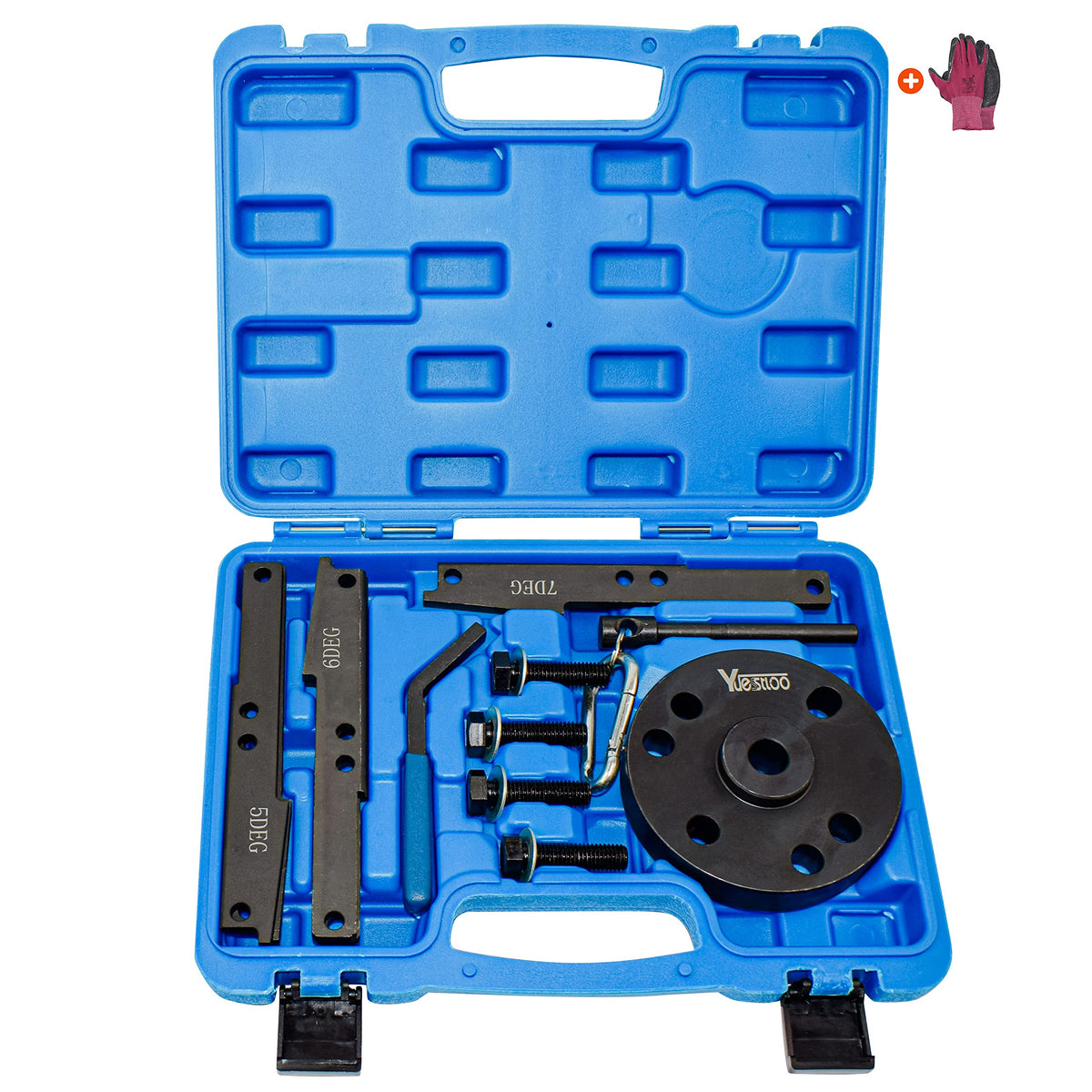 Yuesstloo 3163021 Cam Timing Tool Kit + 3163530 Engine Brake Adjustment Tool, Compatible With Cummins Isx Qsx X15 Engine, 16Pcs 