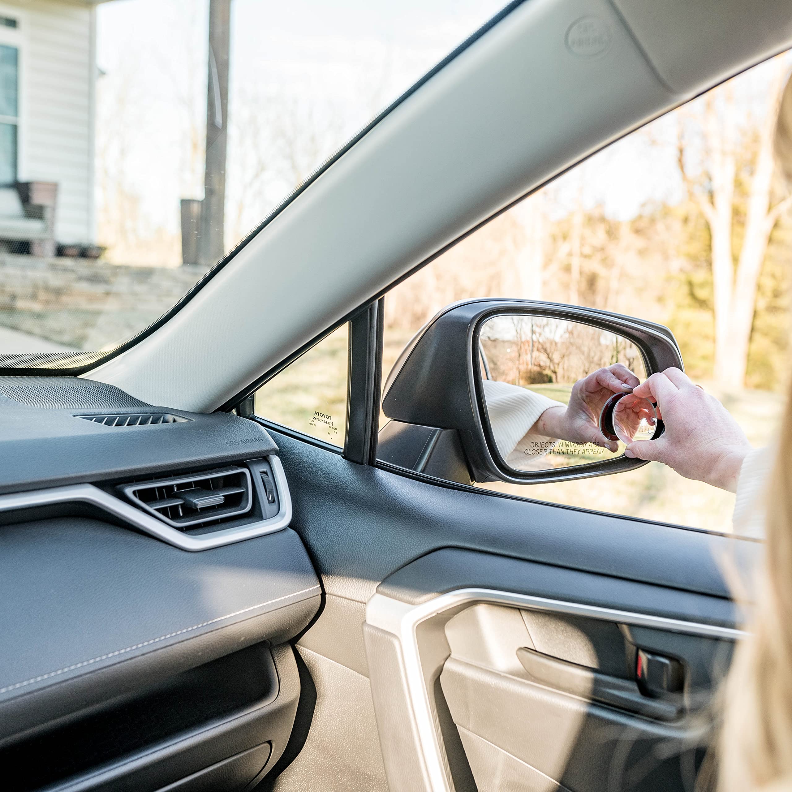 Verivue 2-Inch Round Blind Spot Mirrors for Cars, Universal Fit, HD Convex Wide Angle, Stick-On Frameless Side Mirror Blindspot,