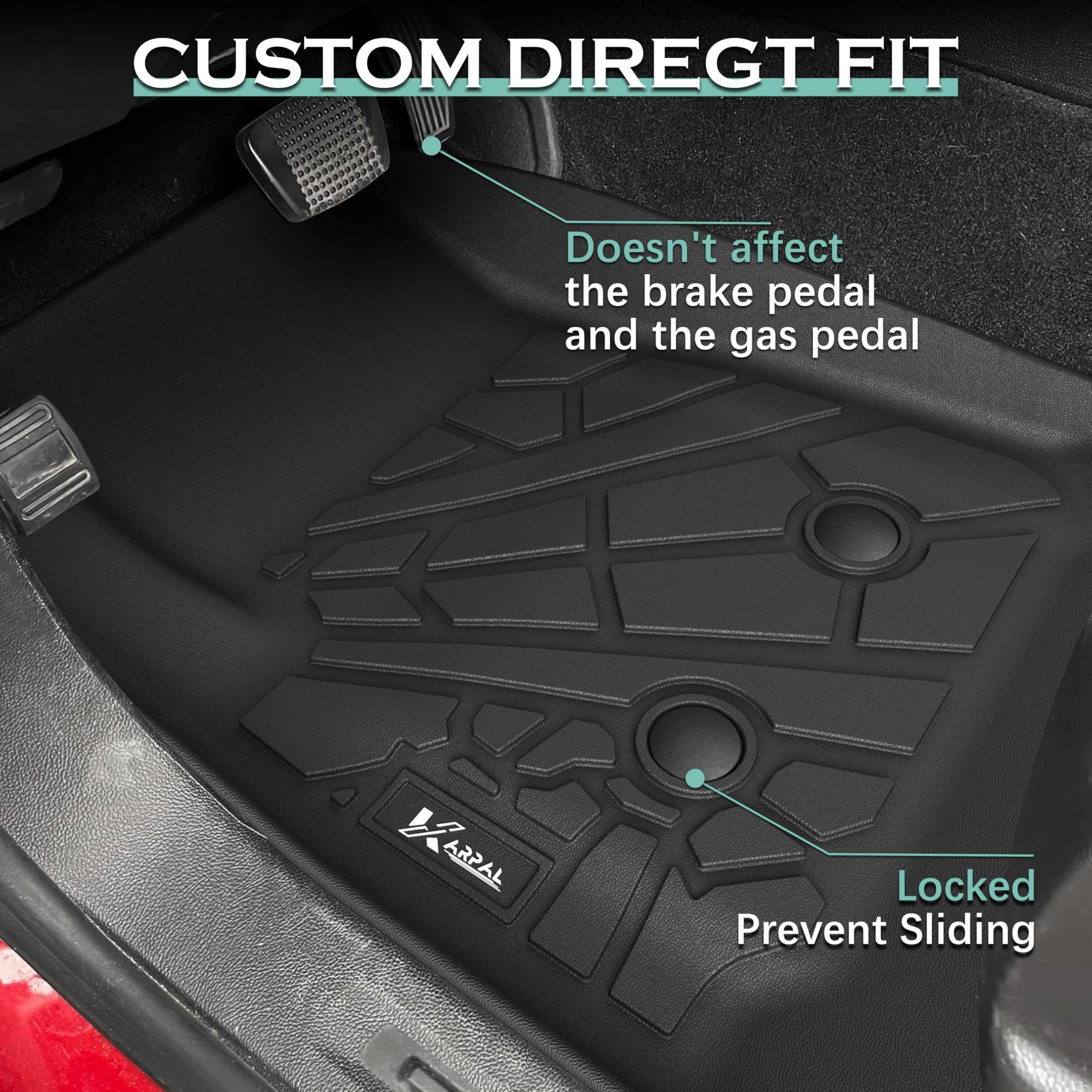 Karpal Floor Mats Fit For 2015-2022 Chevrolet Chevy Colorado/Gmc Canyon (Crew Cab),Custom Fit Colorado Floor Mats Liner Front &