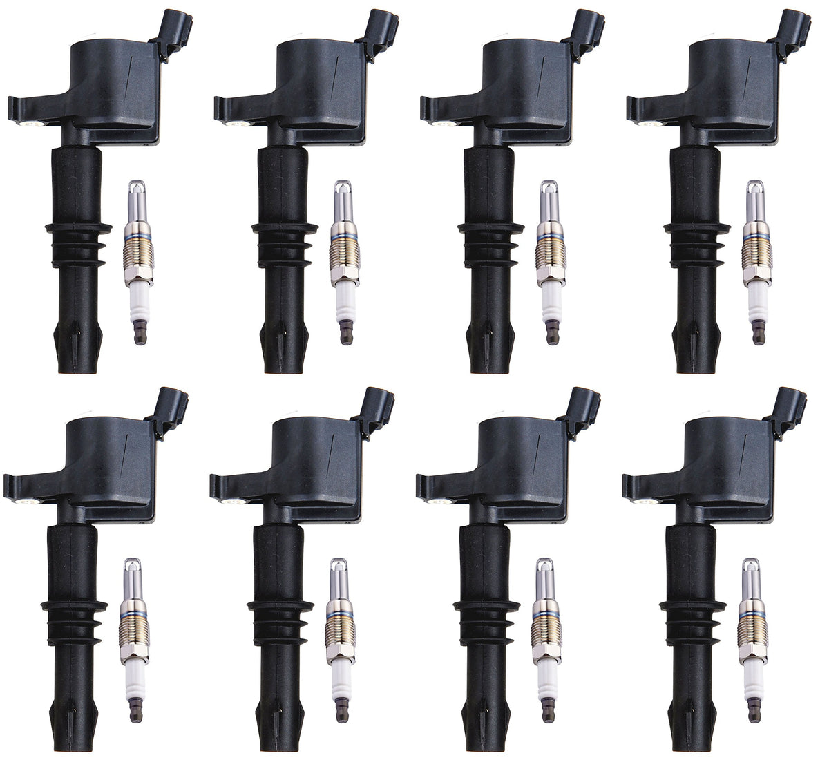 ENA 8 Ignition Coil Pack and Platinum Spark Plug Set 2005-2008 Compatible with Ford Expedition Explorer F150 F250 F350 F450 F550