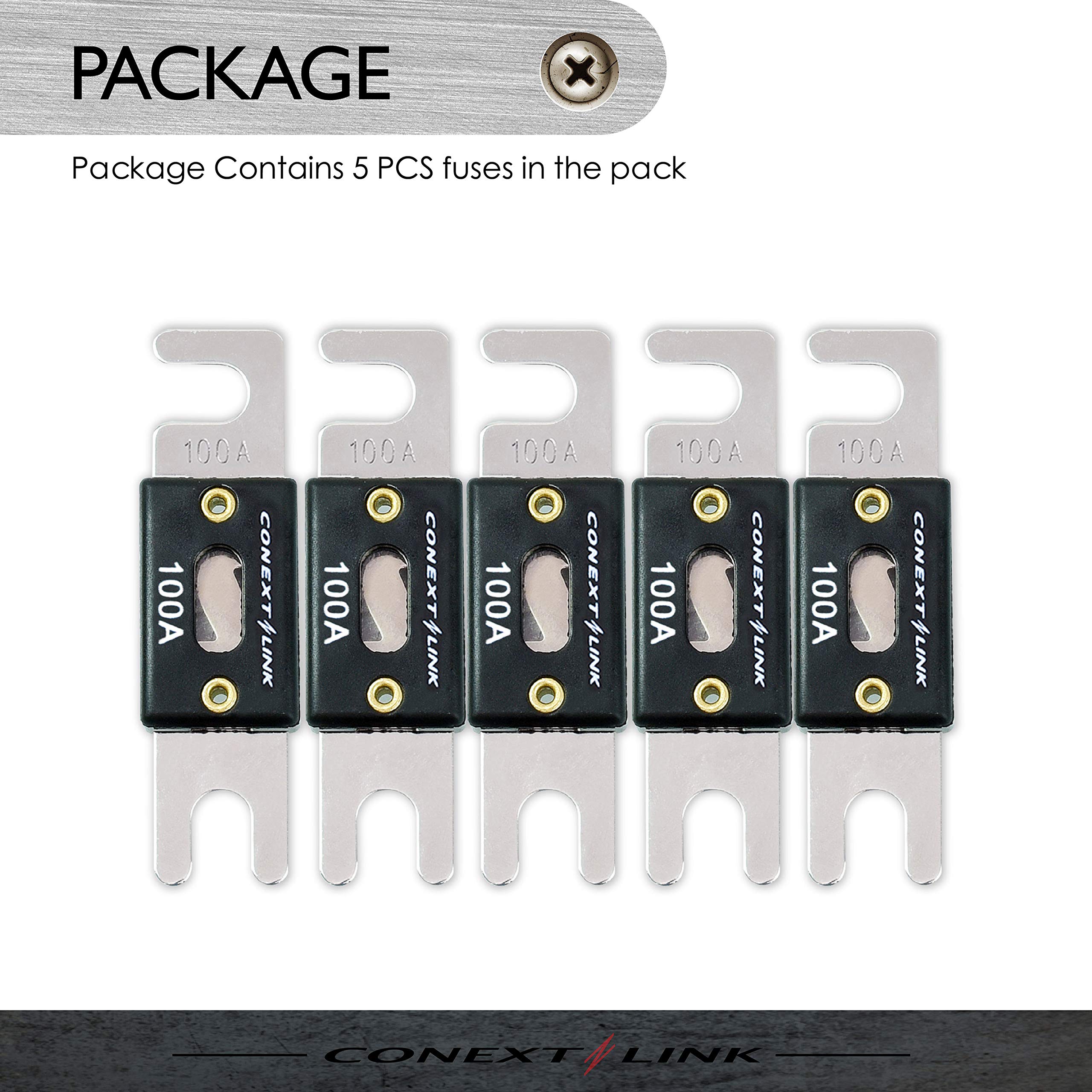 Conext Link Anl100-5 Nickel 100 Amp Anl Fuse 5 Pack (14021)