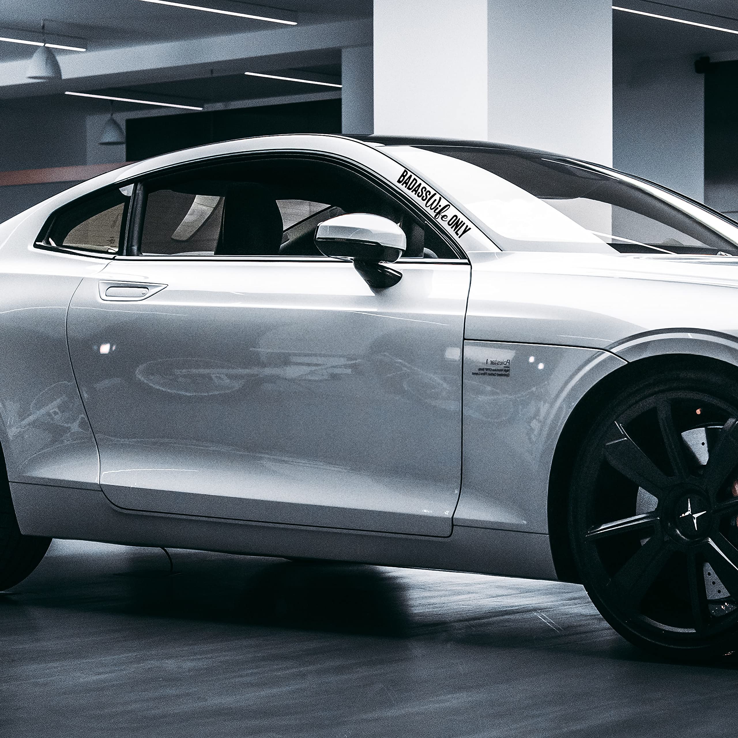 VALIANT COLLECTIONS - Badass Wife Only Sticker - Vinyl Sticker for Car, Truck, and Van - Indoor and Outdoor Use for Laptop - Wat