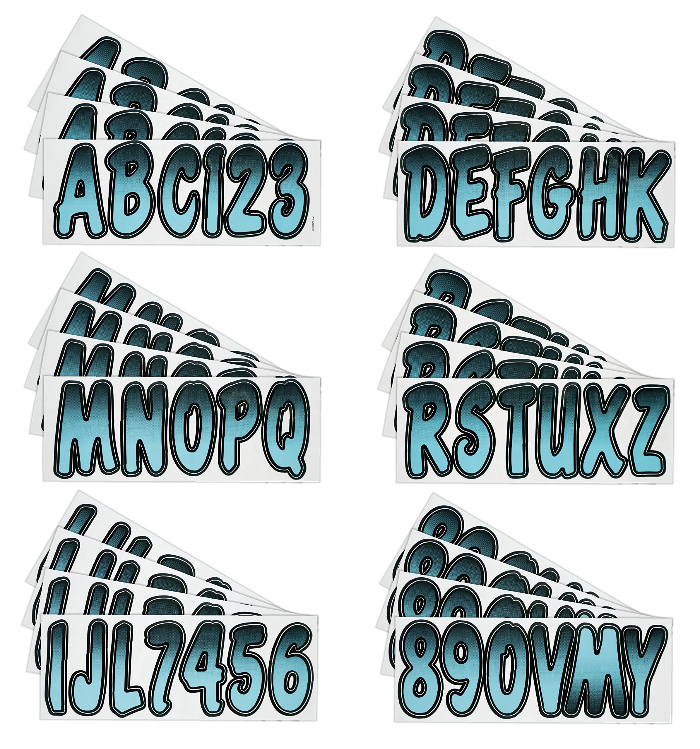 Hardline Products Series 200 Factory Matched 3-Inch Boat & Pwc Registration Number Kit - Bjbkg200