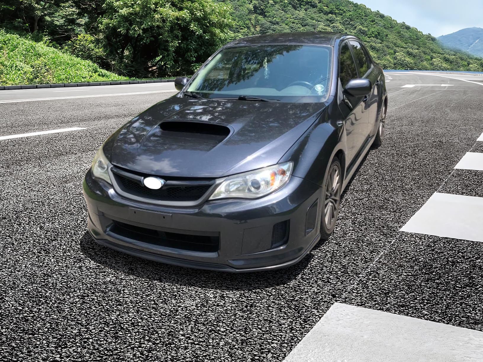 Front Bumper Lip Compatible with 2011-2014 Subaru Impreza WRX & STI, V-Limited Style Black PP Front Lip Finisher Under Chin Spoiler Add On Kit by IKON MOTORSPORTS, 2012 2013