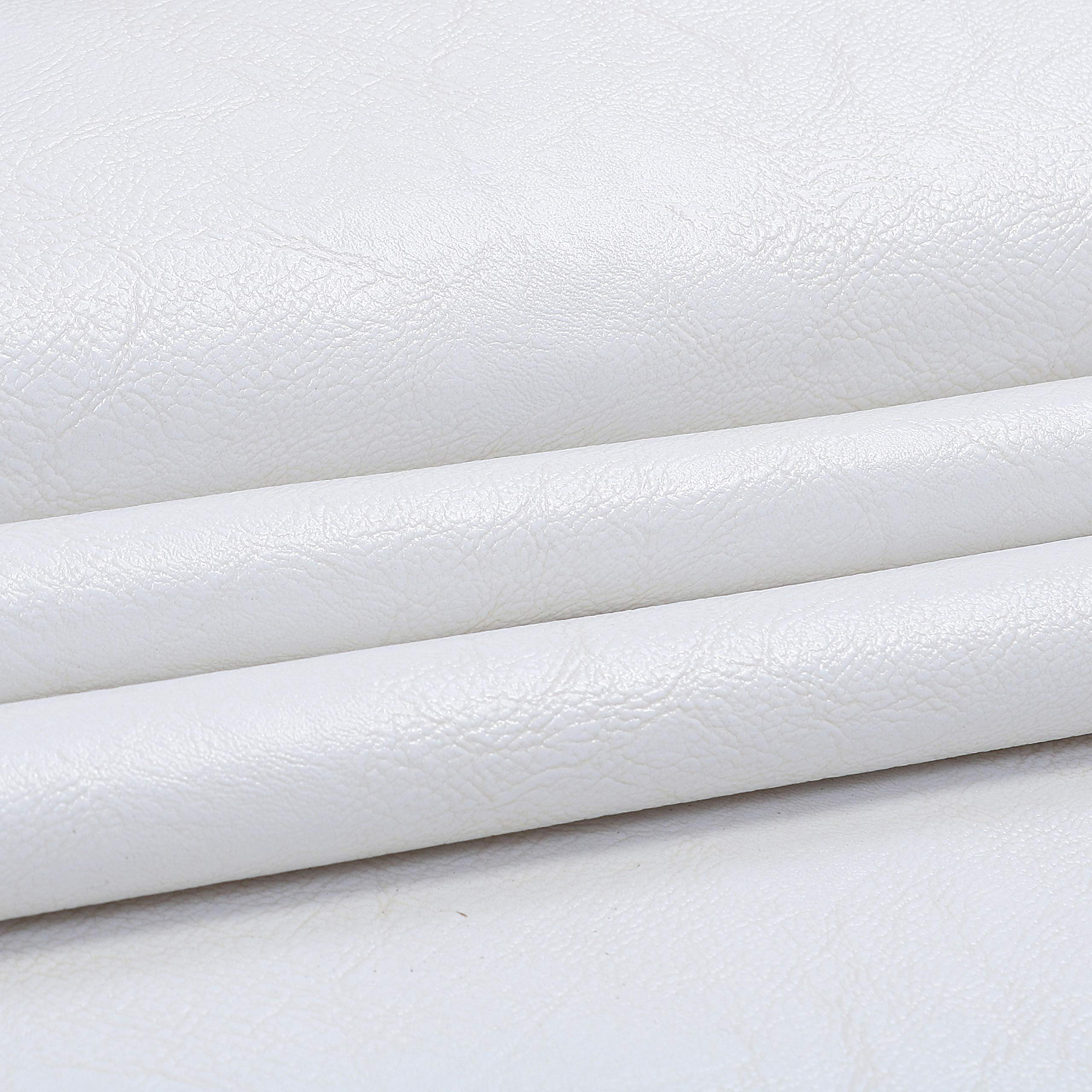 SAE Rexine, Faux and Artificial Leather Fabric Car, Sofa, Chair and Auto Seat Cover (White)