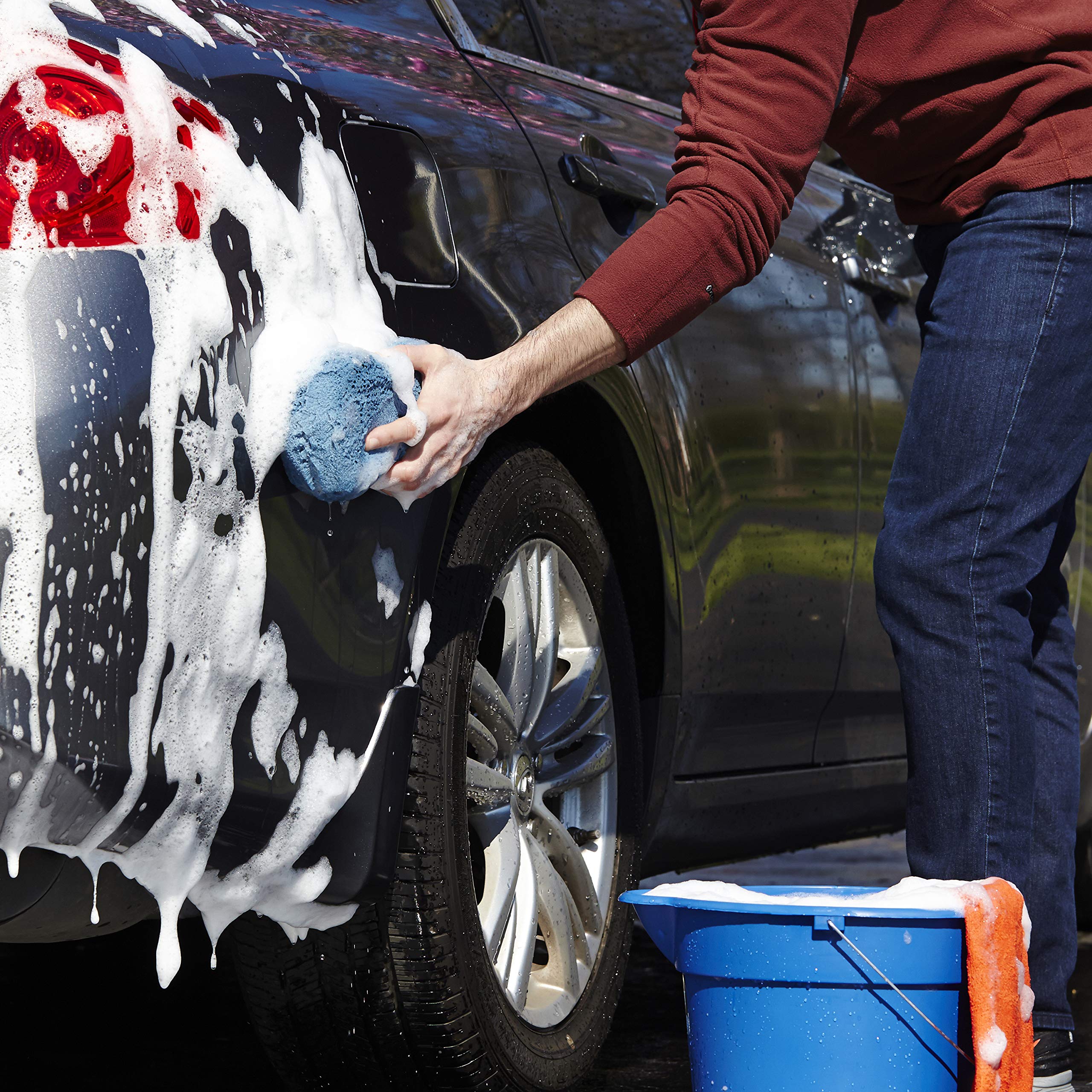 Viking Car Care 844300 Long Pile Microfiber Car Wash Sponge - 9.5 Inch X 4.5 Inch, Colors May Vary