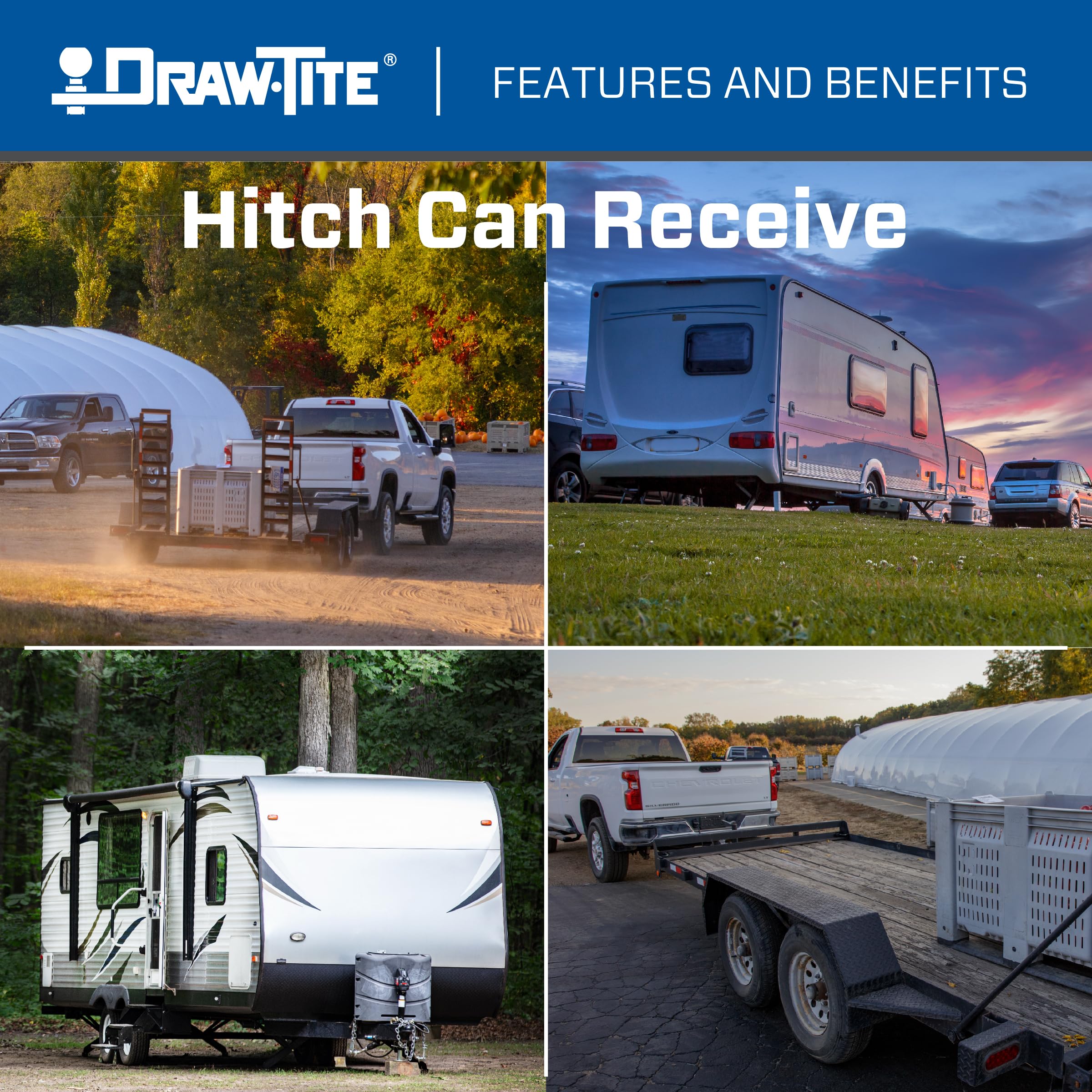 Draw-Tite 75282 Class 3 Trailer Hitch, 2 Inch Square Receiver, Compatible with 2005-2023 Nissan Frontier, 2009-2012 Suzuki Equator